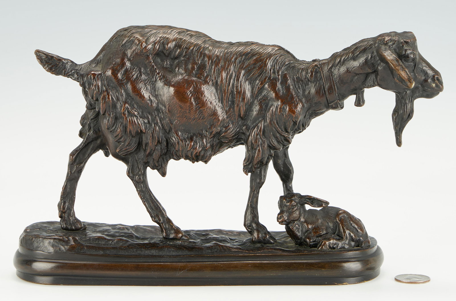 Emmanuel Fremiet, Bronze Sculpture of a Goat (1 of 9)
