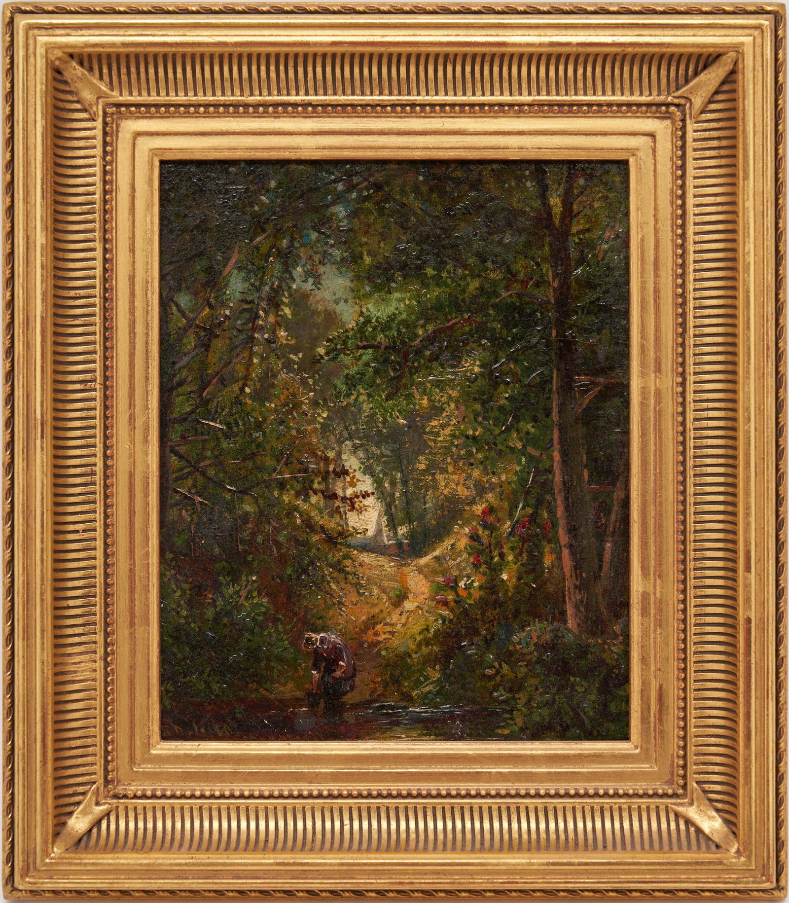 Edmund Darch Lewis O/C Landscape Painting, Fetching (1 of 7)