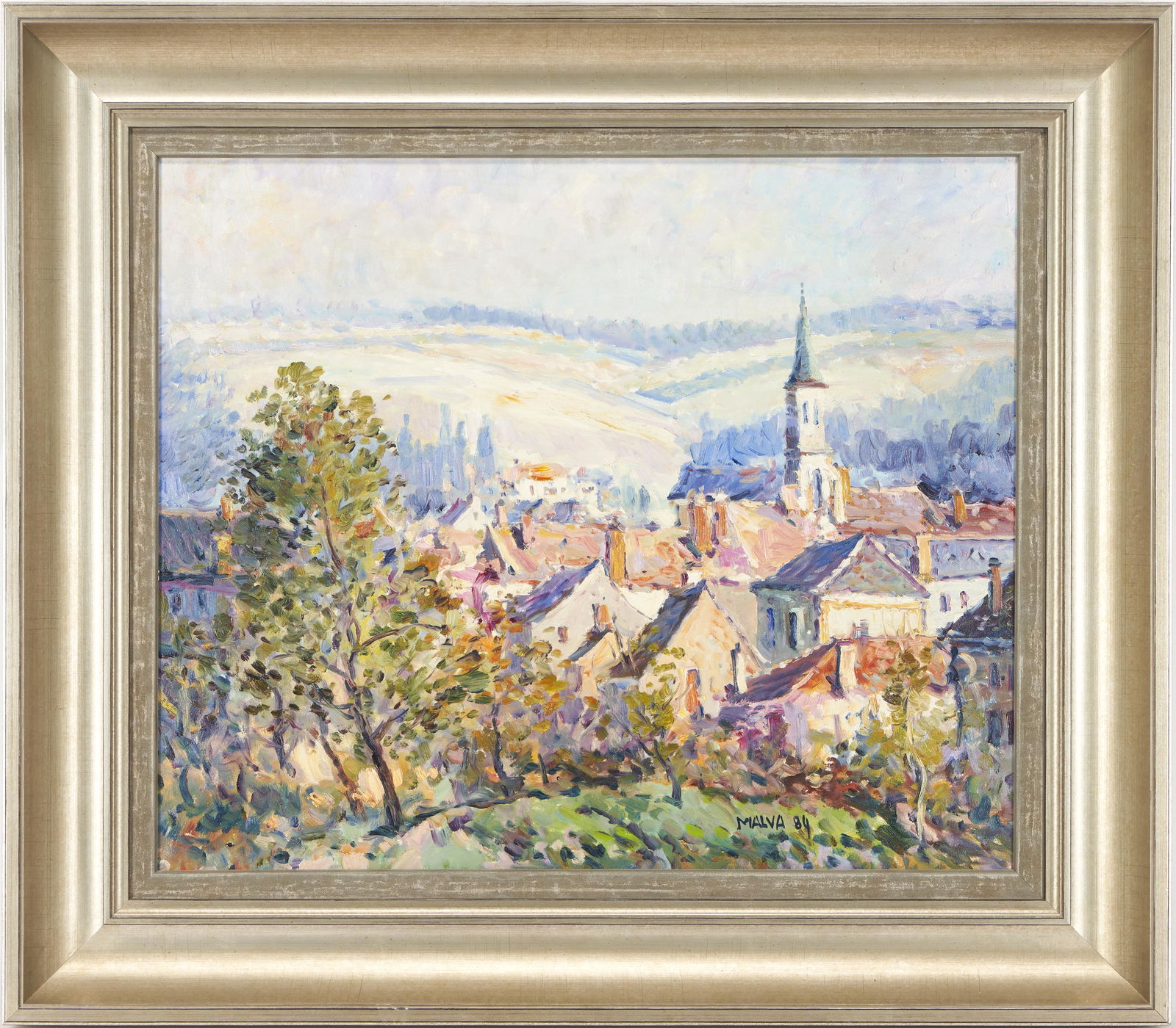 Malva O/C Painting, European Village (1 of 13)