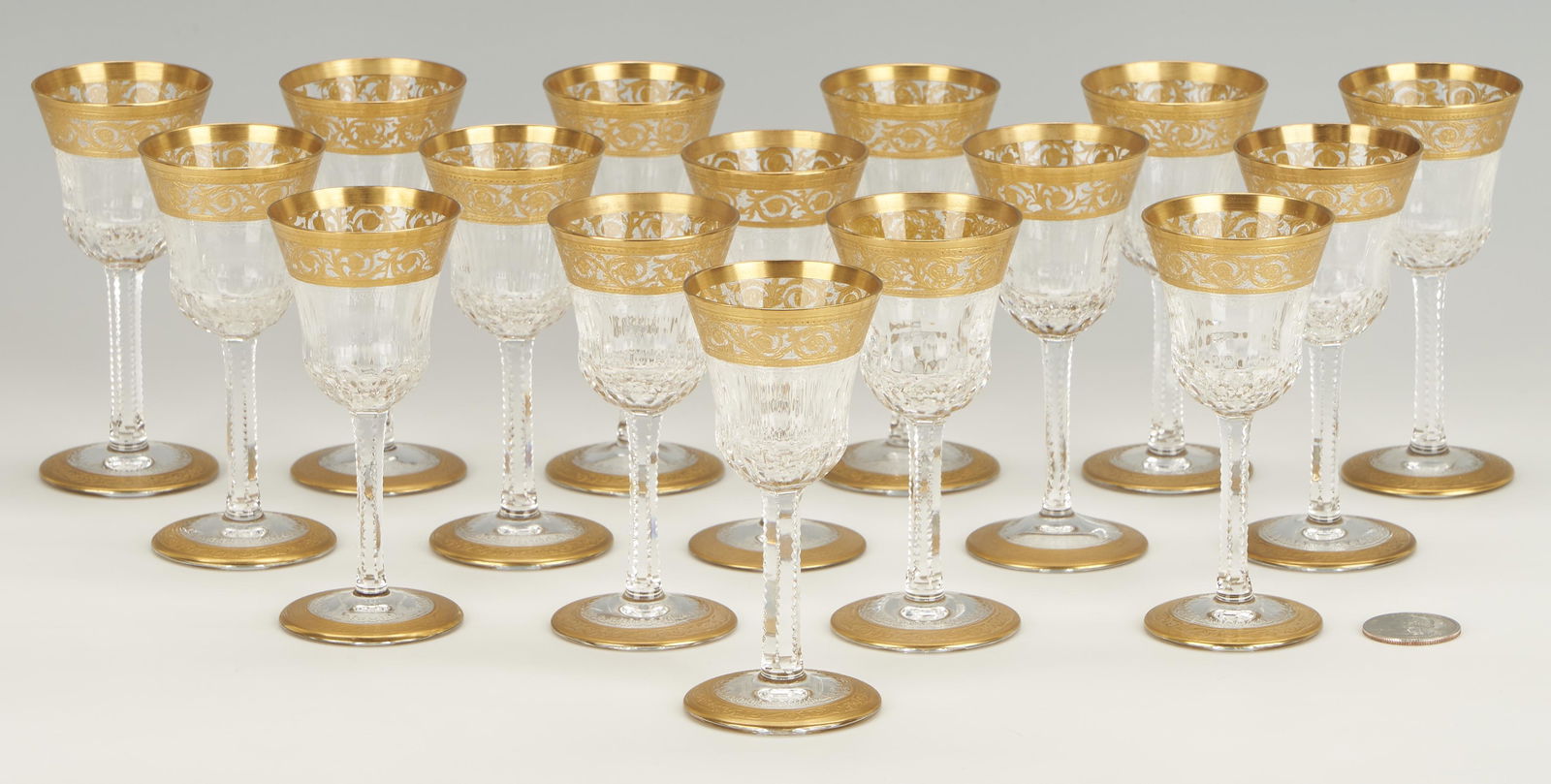 16 St. Louis Thistle Crystal Cordial Glasses (1 of 8)