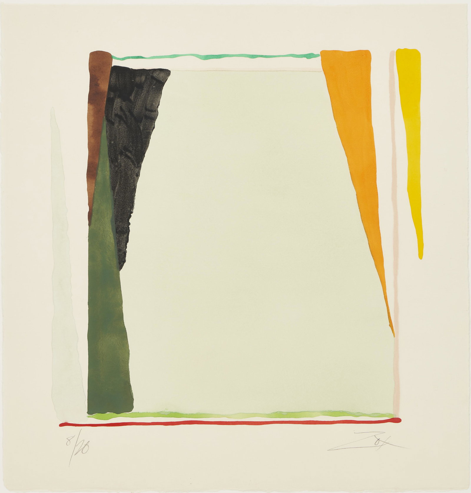 Larry Zox Abstract Pochoir, Untitled (1 of 7)