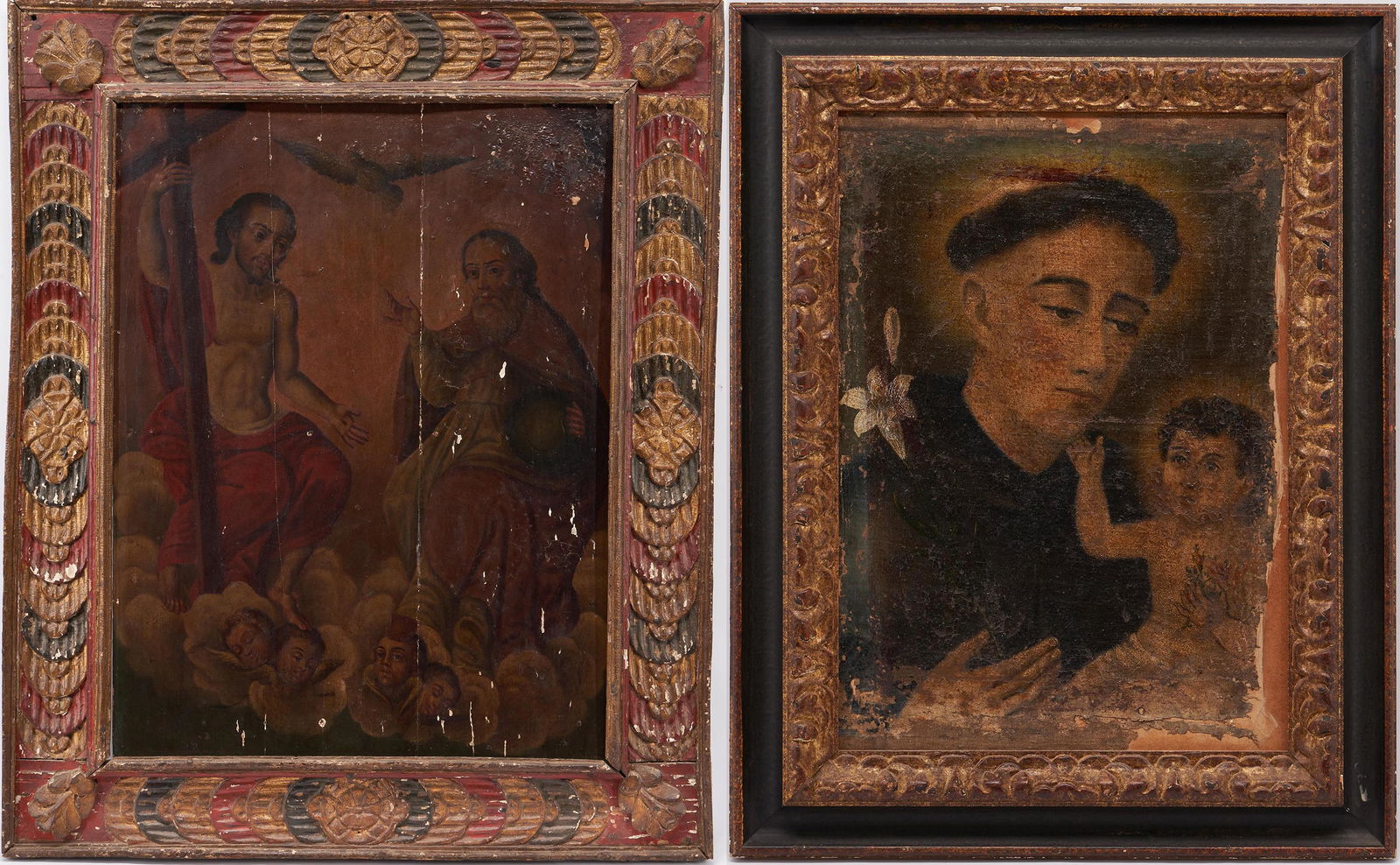 2 Guatemalan School Religious Paintings (1 of 17)