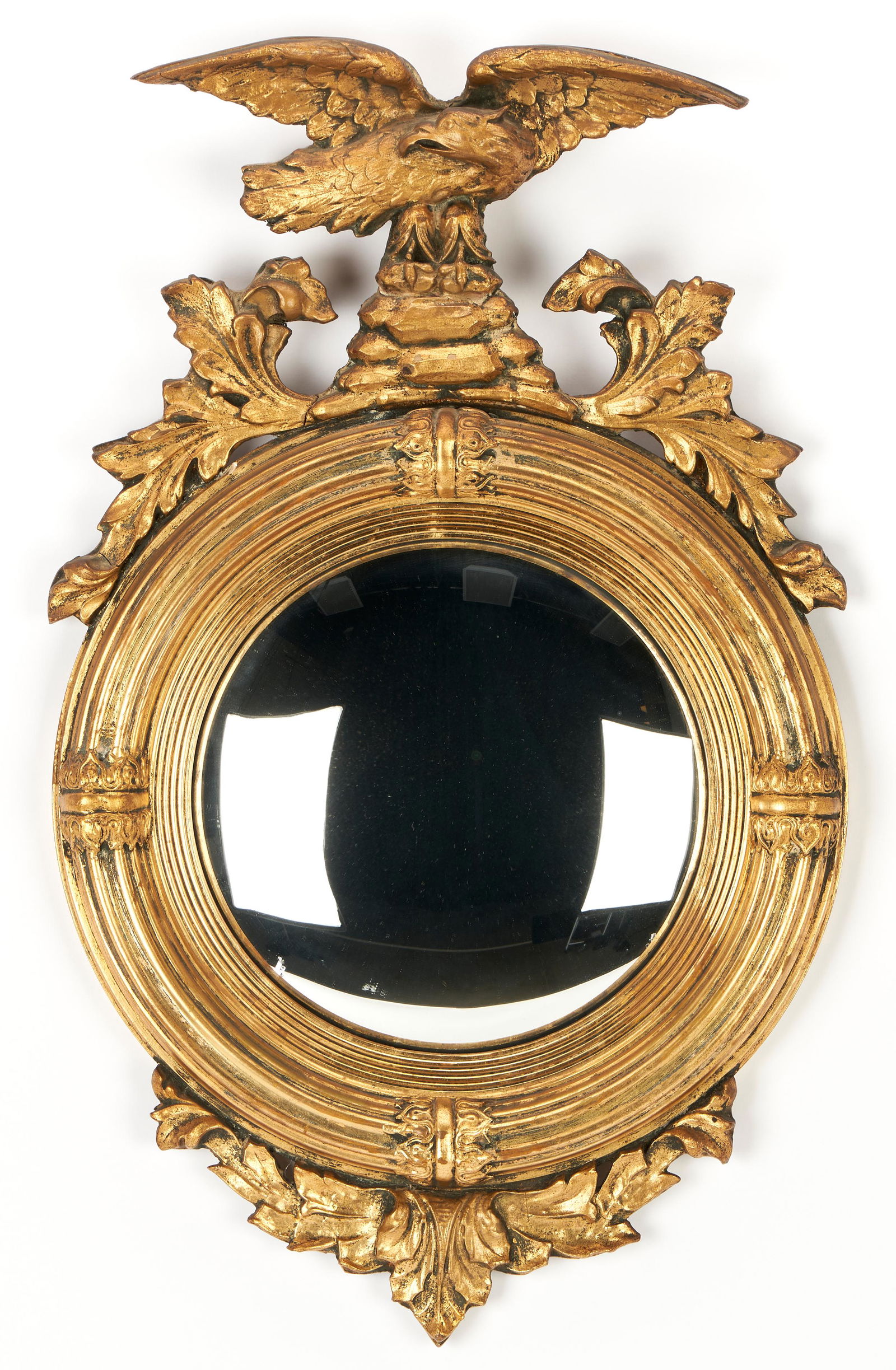 Federal Style Bullseye Mirror w/ Eagle Crest (1 of 7)