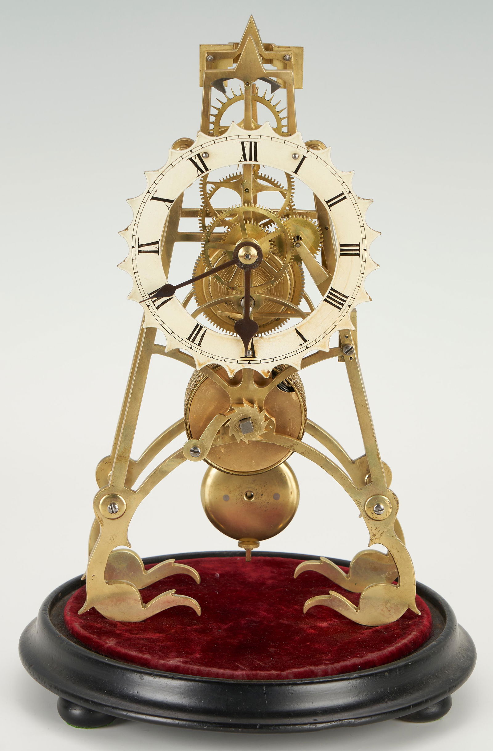 Skeleton Clock w/ Glass Dome, Probably Continental (1 of 9)