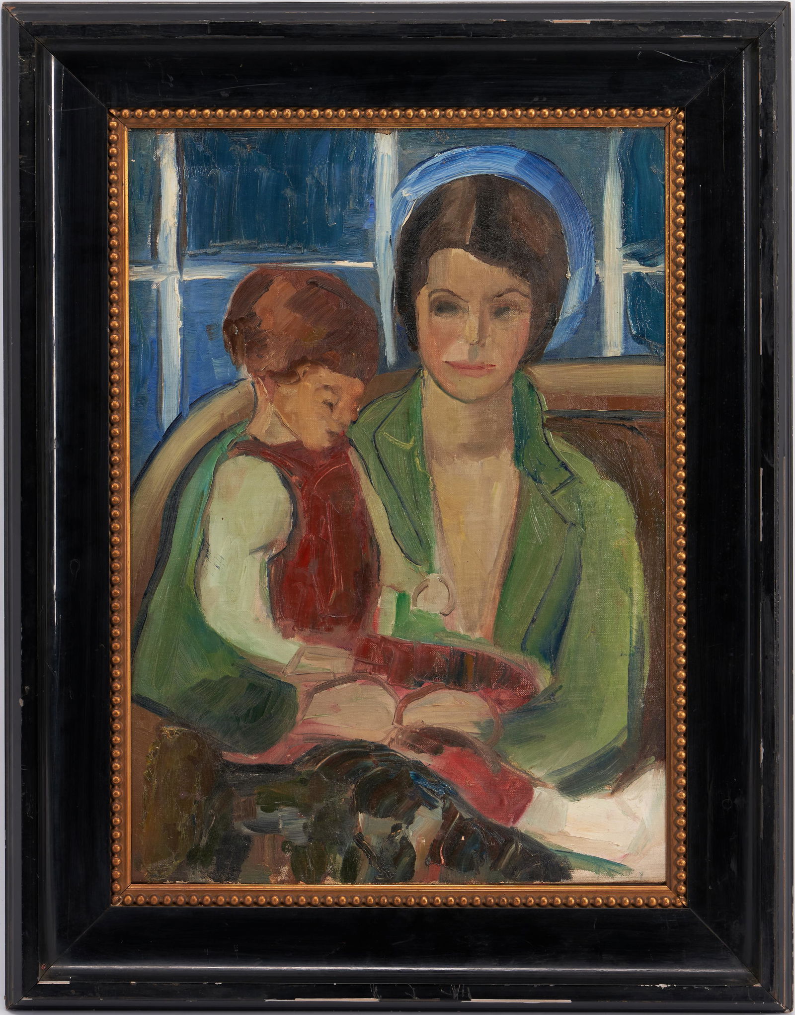 Swedish School O/C Abstract Portrait of a Mother and Child (1 of 15)
