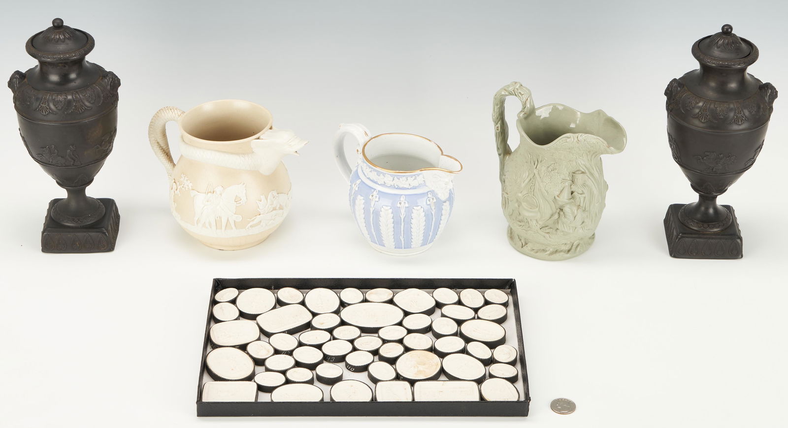 54 British Ceramic Items, incl. Tassies, Vessels (1 of 20)