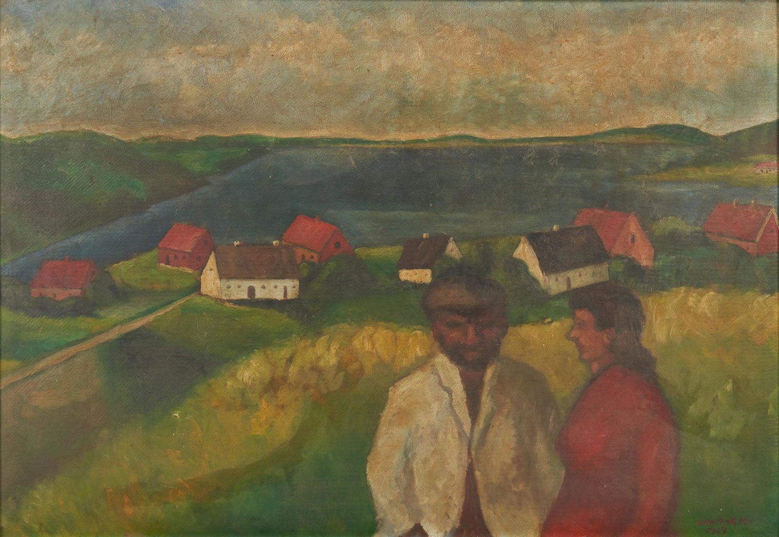 Attr. Erik Raadal O/C Painting "Limfjorden" (1 of 8)