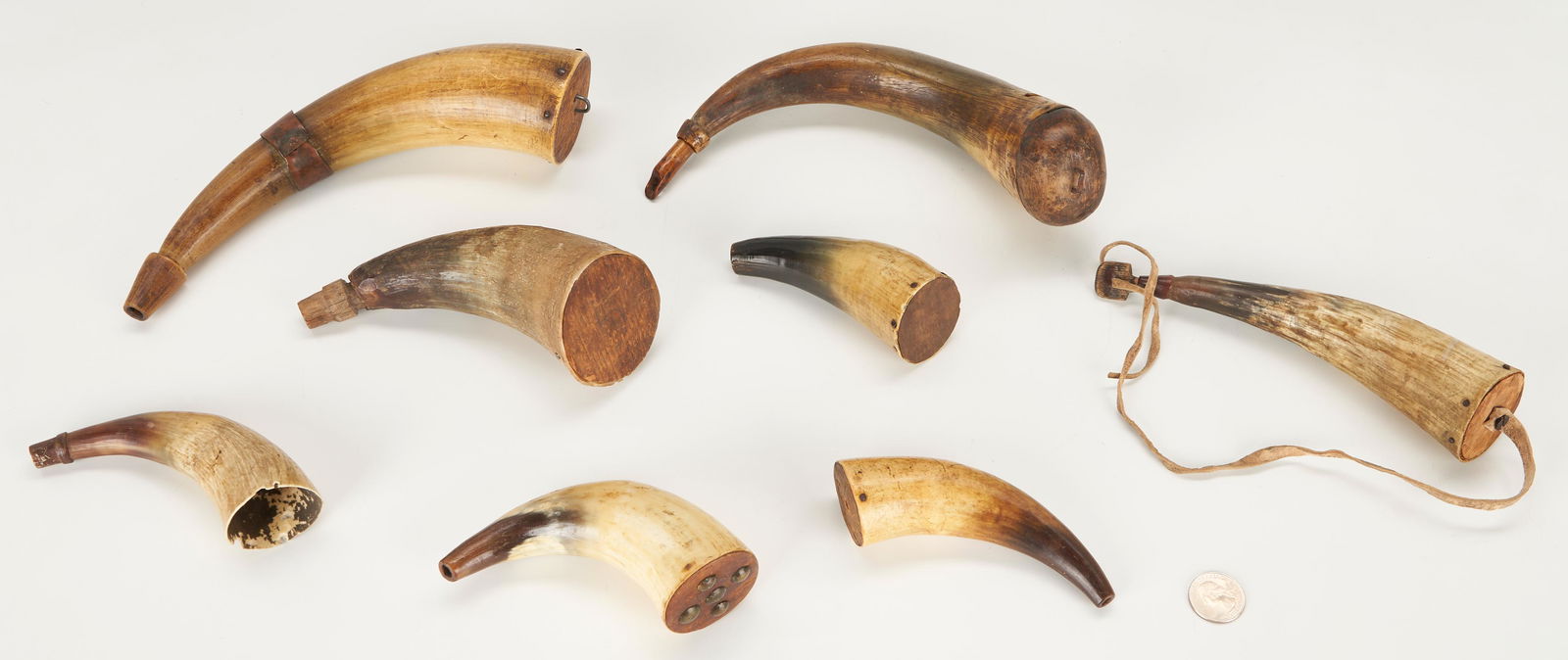8 19th Cent. American Powder Horns (1 of 5)