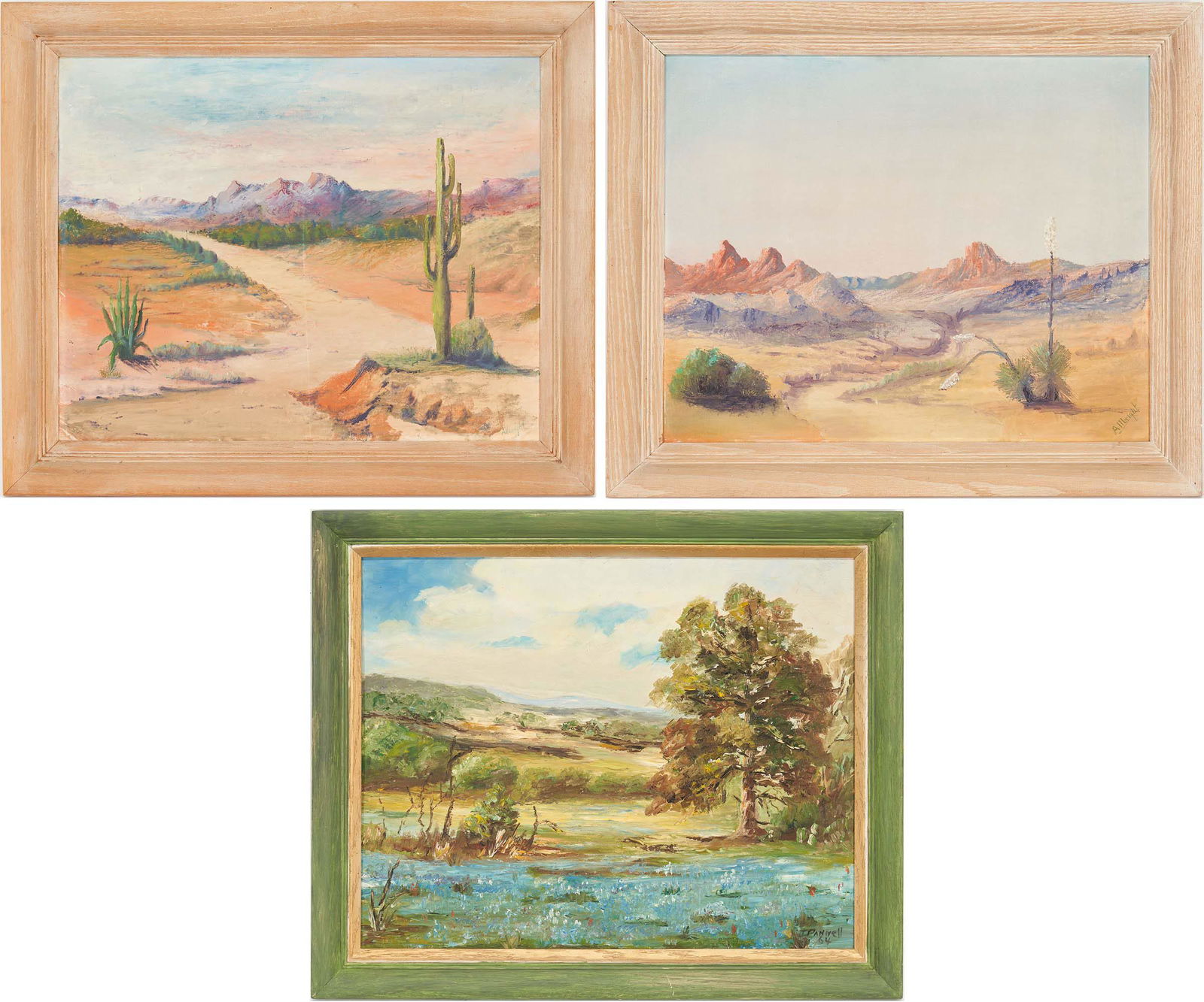 3 American School O/B Paintings, Western Landscapes (1 of 19)