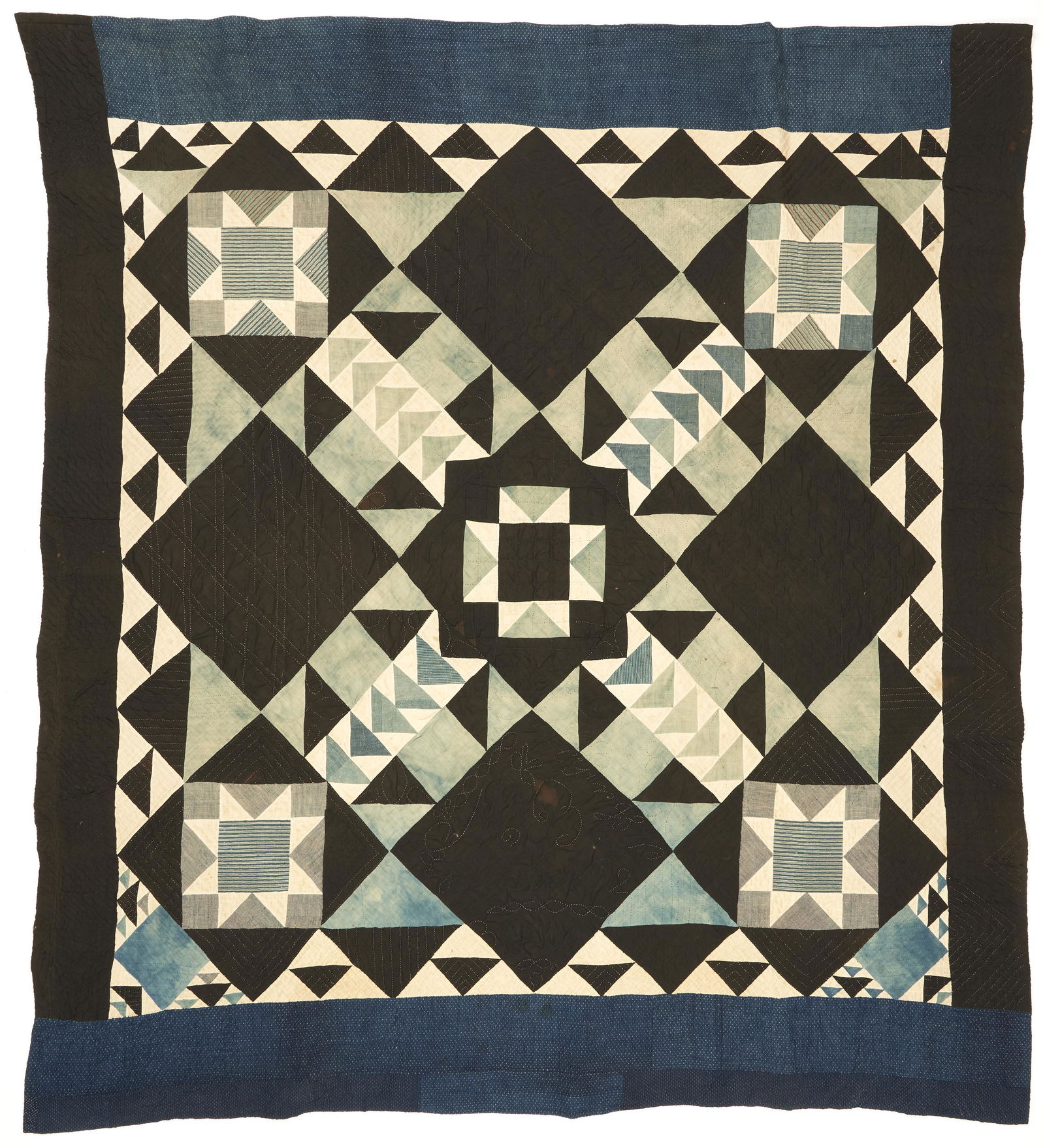 Pieced Quilt, Original Layout, c. 1870 (1 of 9)