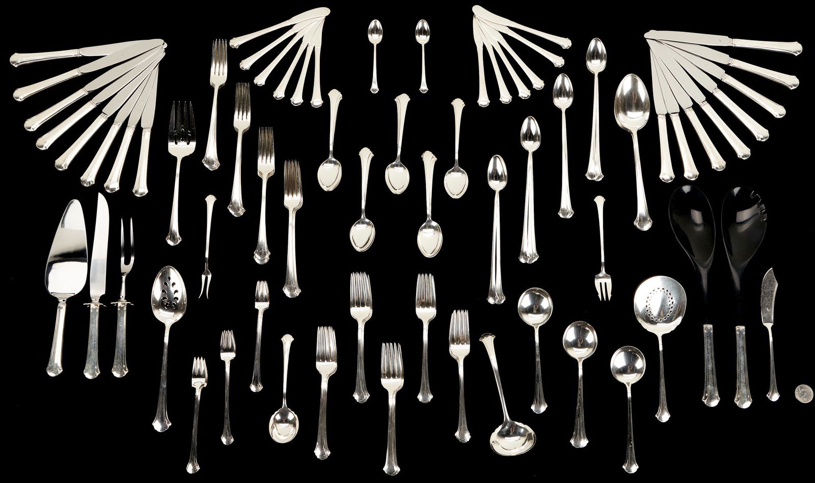 Towle Chippendale Sterling Silver Flatware Service for 16, 133 pcs. (1 of 9)