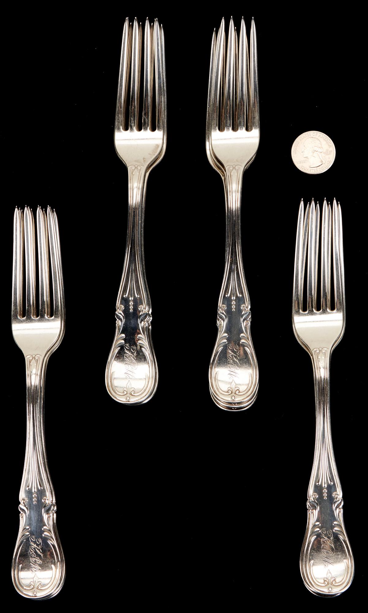 12 G. Sharp KY Coin Silver Forks, Kentucky provenance (1 of 5)