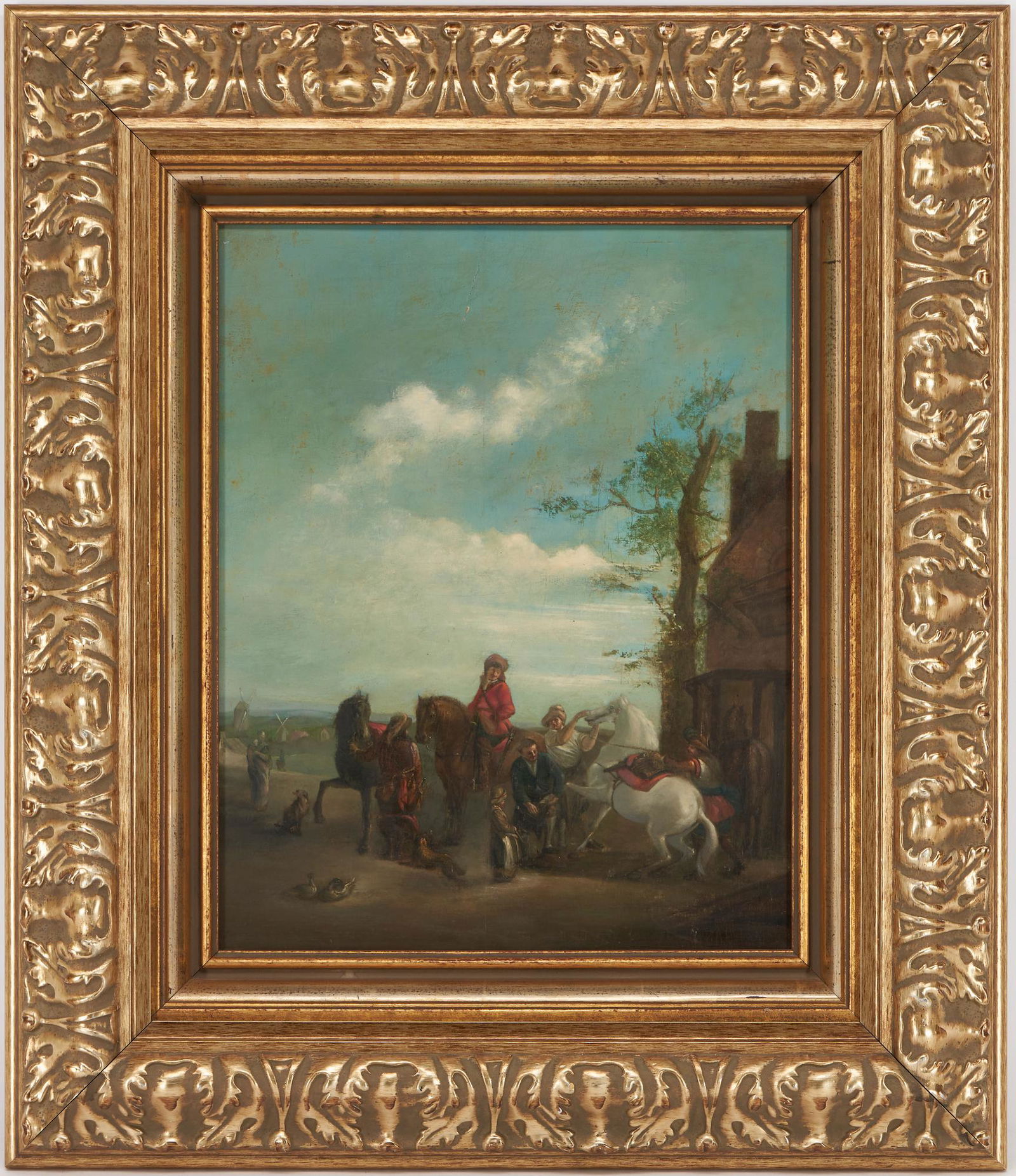 Attr. Carel van Falens O/B Cavalier or Hunt Painting (1 of 13)
