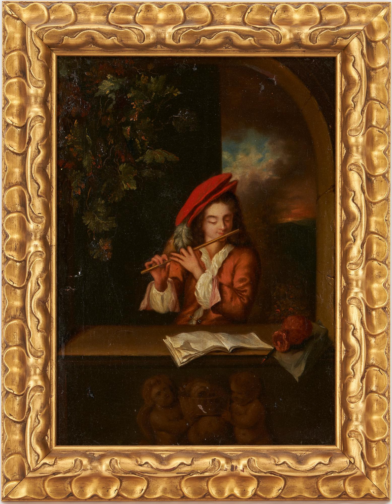 Manner of Gerrit Dou O/C, Dutch Window Niche Painting (1 of 11)