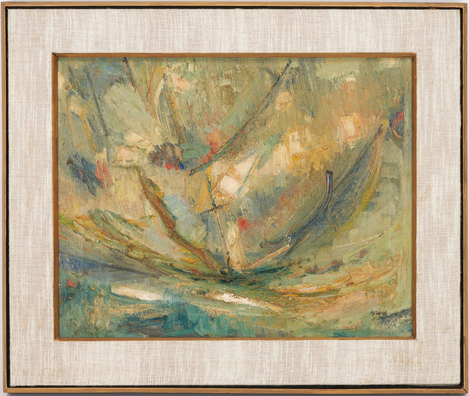 Merton Simpson O/C Abstract Expressionist Painting (1 of 13)