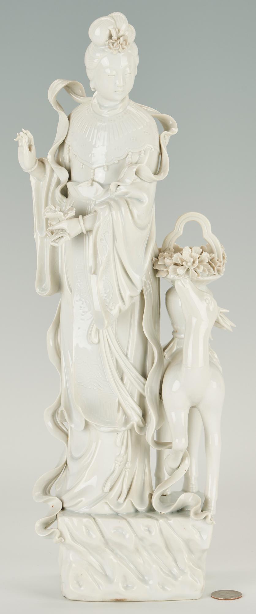 Dehua Porcelain Guanyin & Deer (1 of 10)