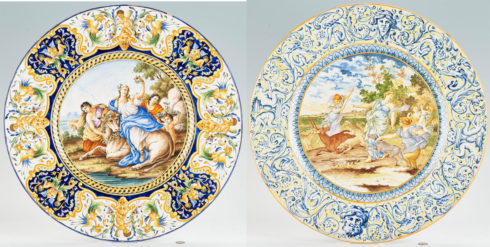 2 Large Italian Majolica Istoriato Chargers (1 of 18)
