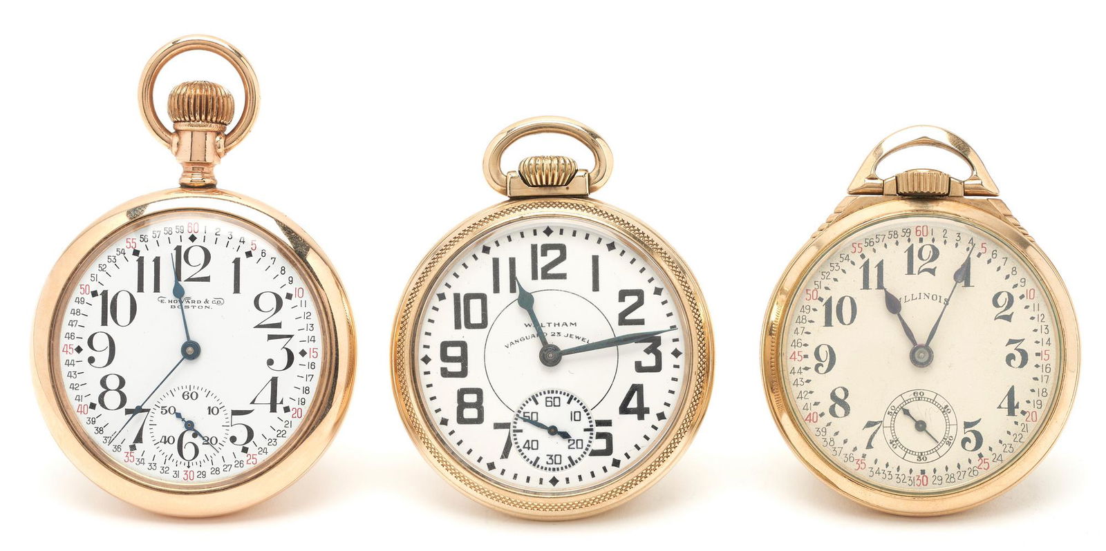 3 Pocket Watches, incl. Illinois Bunn Special & E. Howard & Co. (1 of 11)