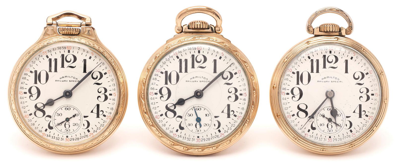 3 Hamilton 992B Pocket Watches, 1 of 2 (1 of 10)
