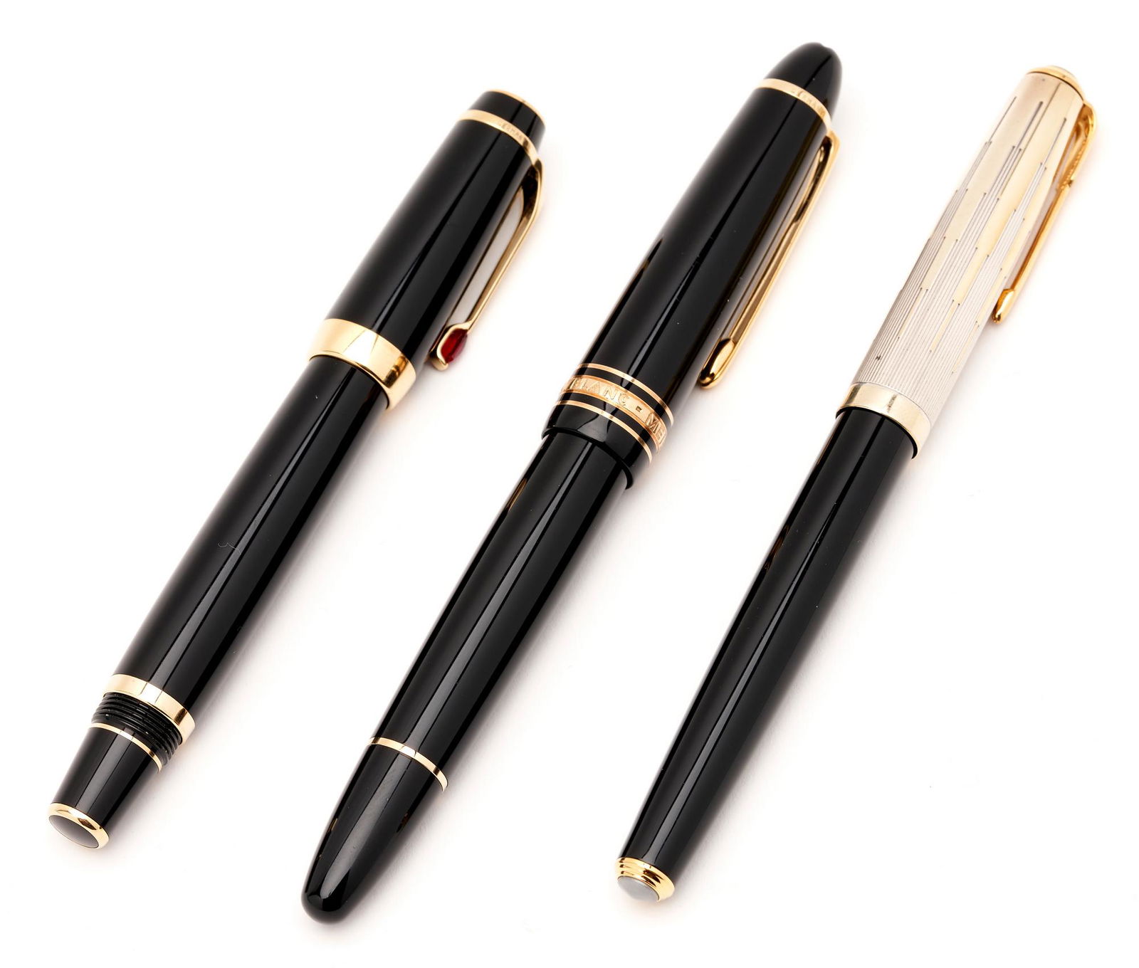 3 Luxury Pens, incl. Parker Empire State, Montblanc Meisterstuck, Boheme, Fountain Pens (1 of 5)