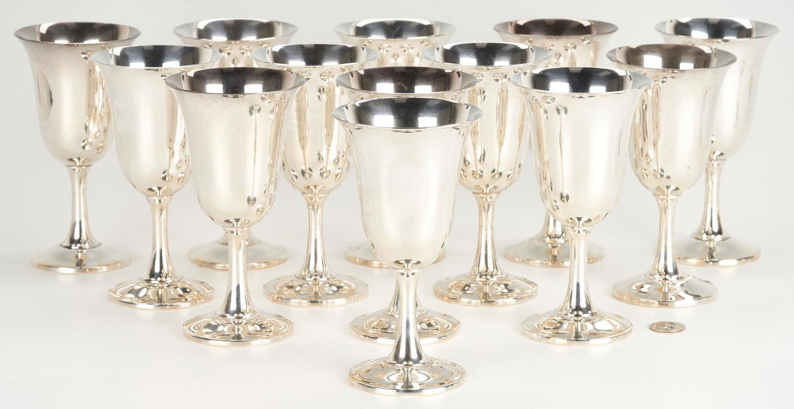 Set of 13 Wallace Sterling Silver Water Goblets (1 of 10)