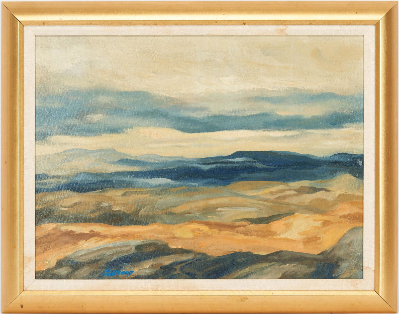 C. Kermit Ewing Expressionist Oil on Canvas, Mountain Landscape (1 of 7)