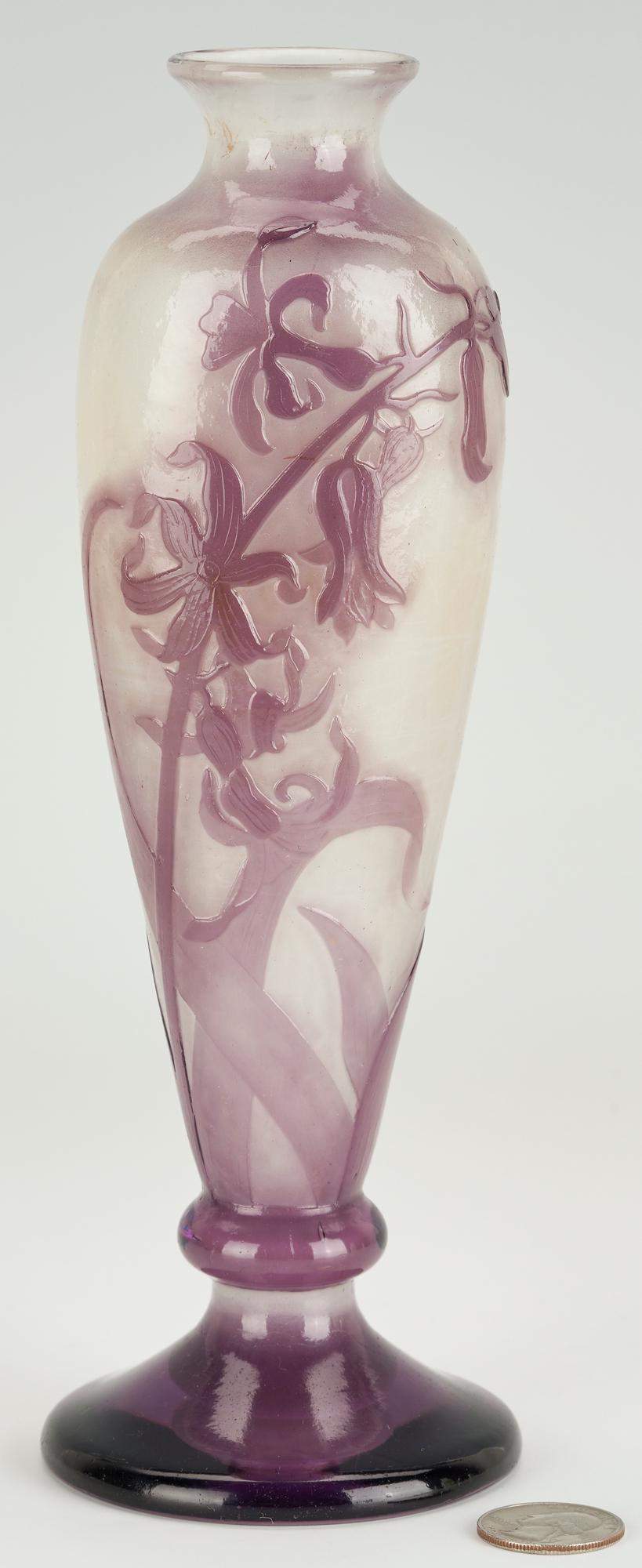 Galle Fire Polished Cameo Glass Vase (1 of 13)