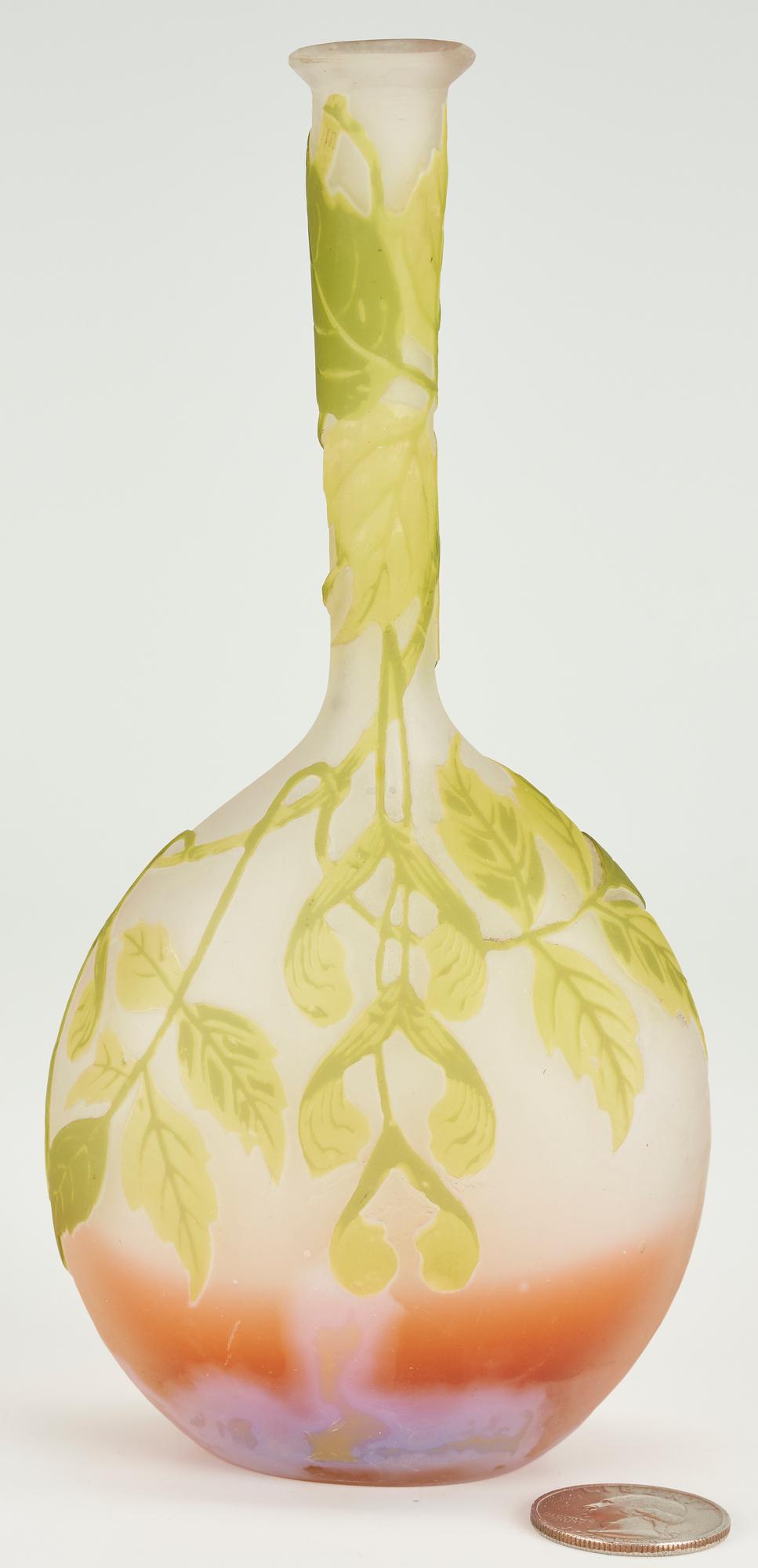 Galle Banjo Form Cameo Glass Vase (1 of 10)