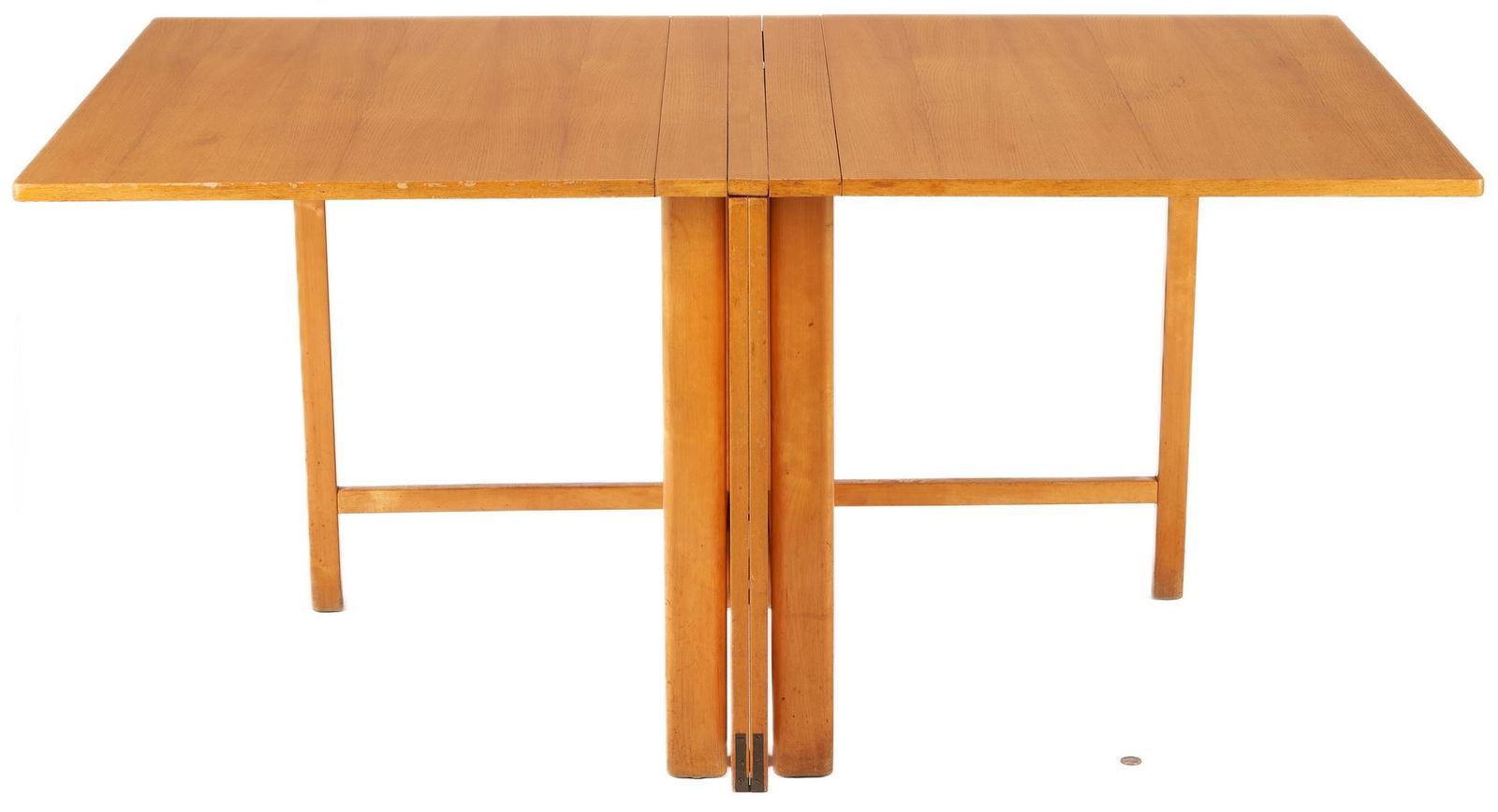 Maria Drop-Leaf Beech Dining Table by Bruno Mathsson, Labeled (1 of 13)
