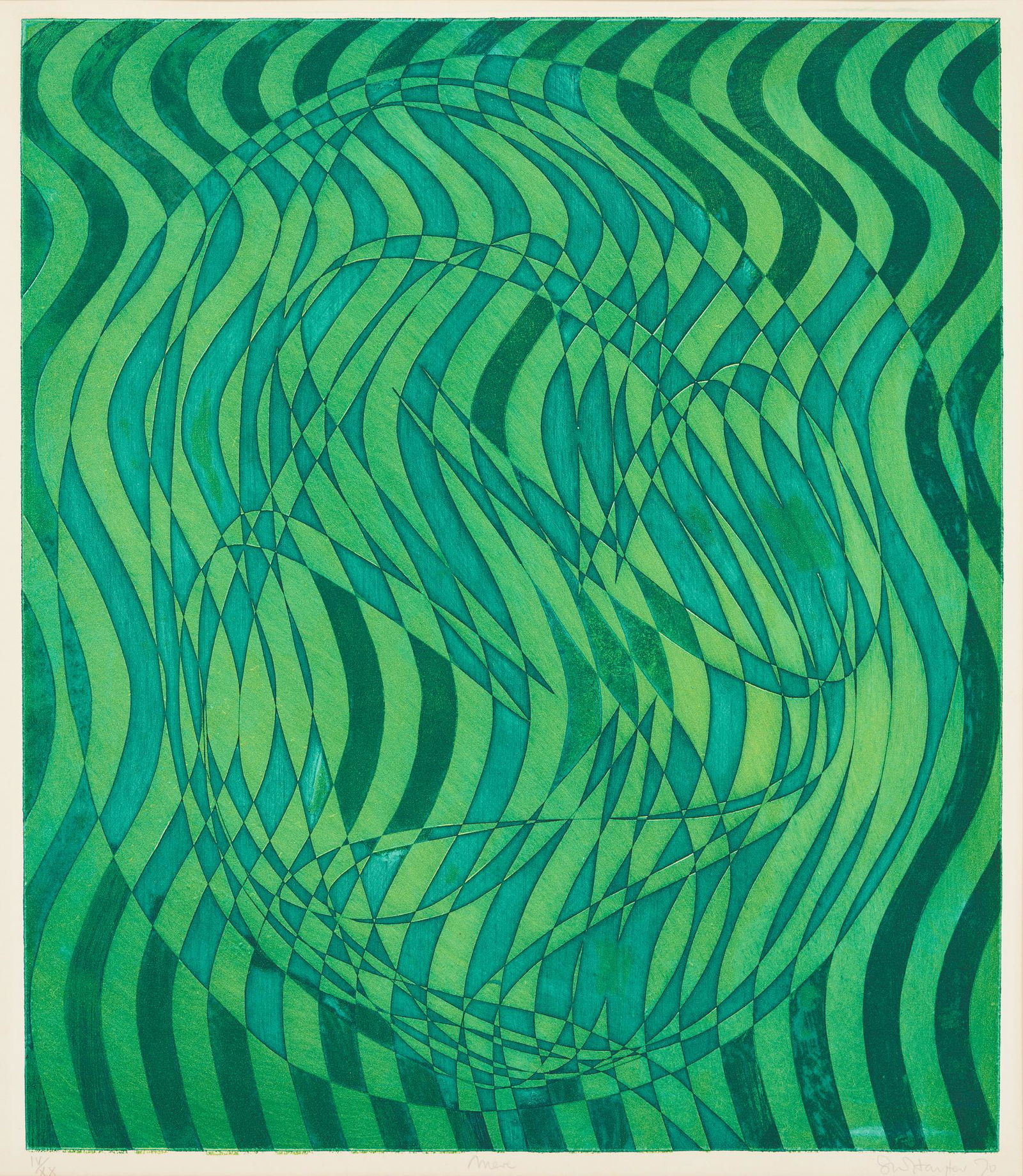 Stanley Hayter Monochrome Abstract Print, Mere, 4/100 (1 of 8)