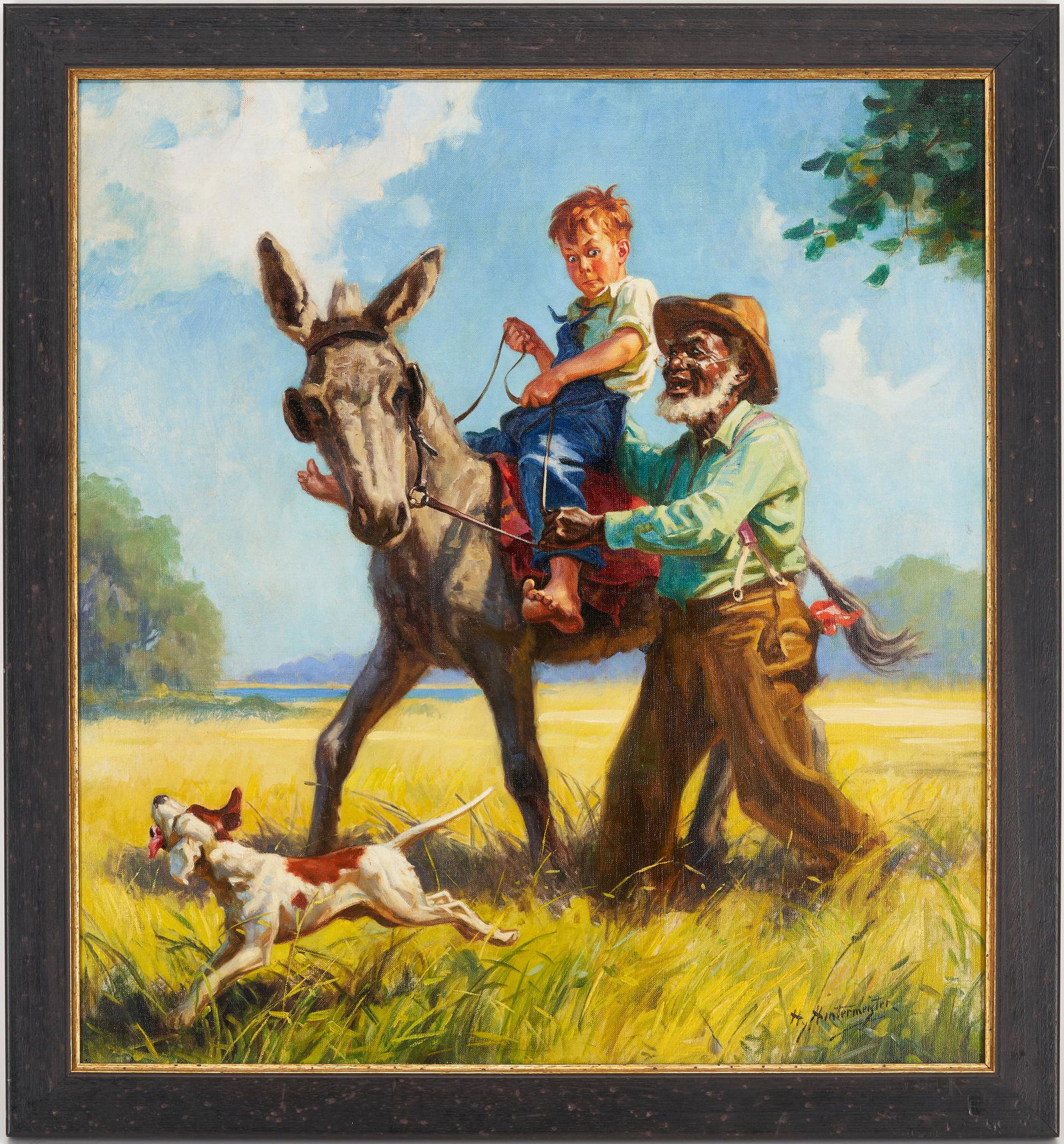 Henry Hy Hintermeister O/C Illustration Art Painting, The Donkey Ride (1 of 14)