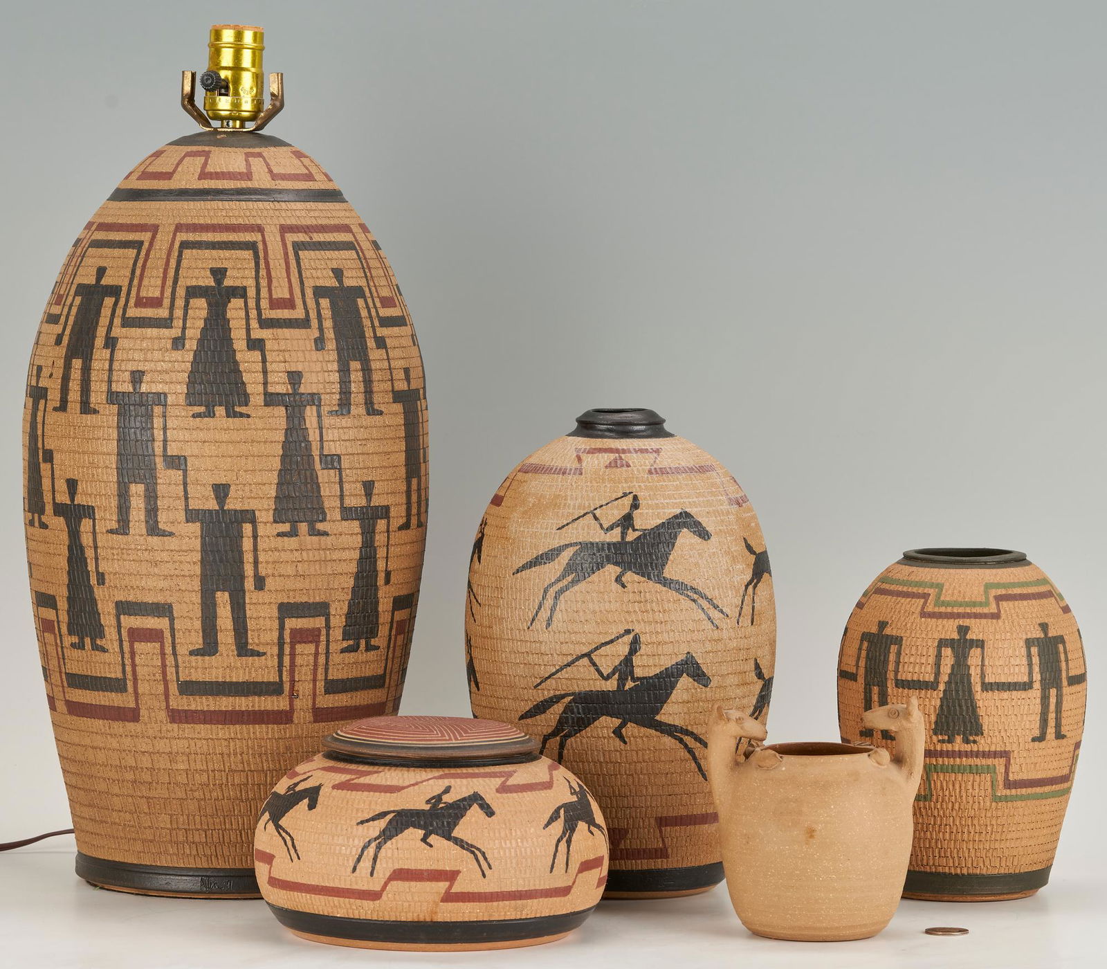 5 Kenneth Allen Native American Themed Studio Pottery Items (1 of 13)