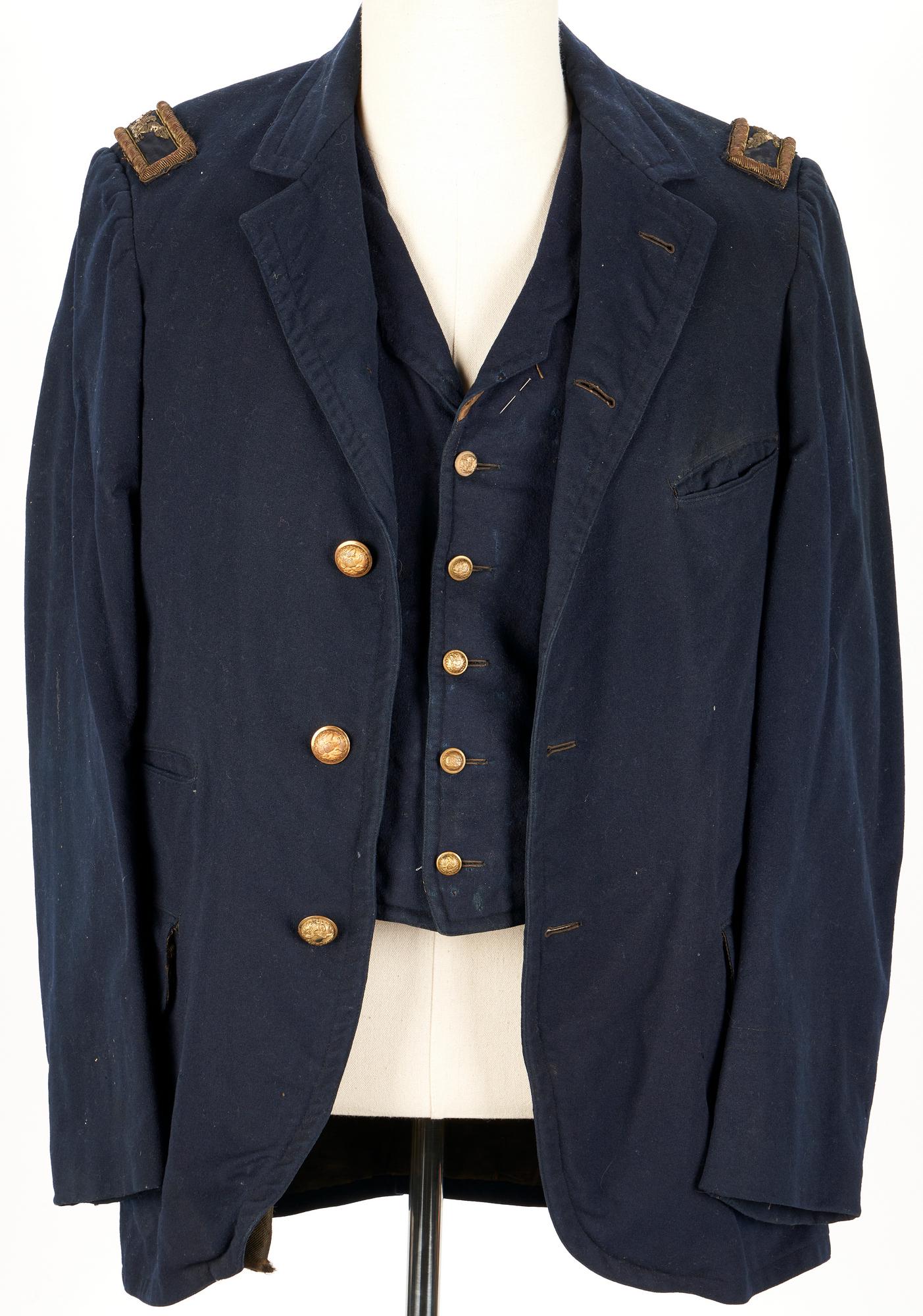 Col. William G. Rankin United States Fatigue Uniform, Late Civil War Jacket & Indian War Vest (1 of 20)
