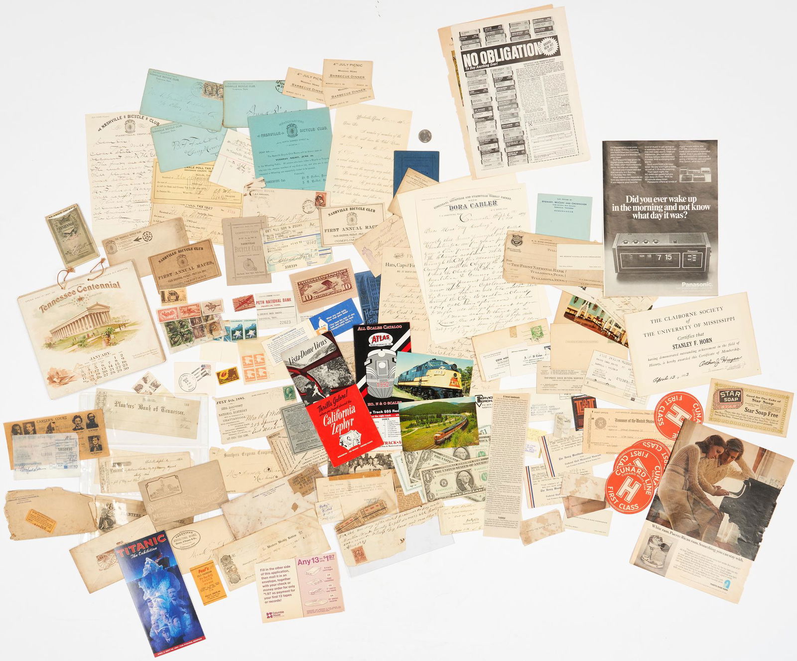 100+ pcs Nashville, TN ephemera inc. Bicycle Club, Female Poll Tax, Dolly Parton Signed (1 of 9)