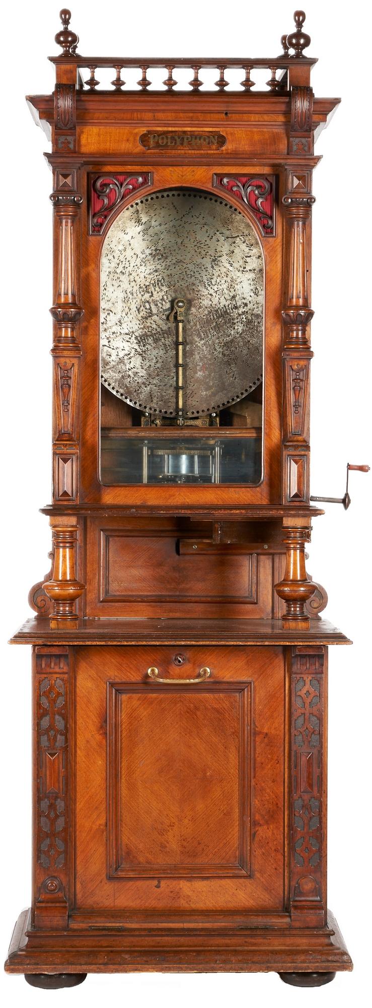 Polyphon Upright Coin Operated Music Box w/ 9 Disks (1 of 19)