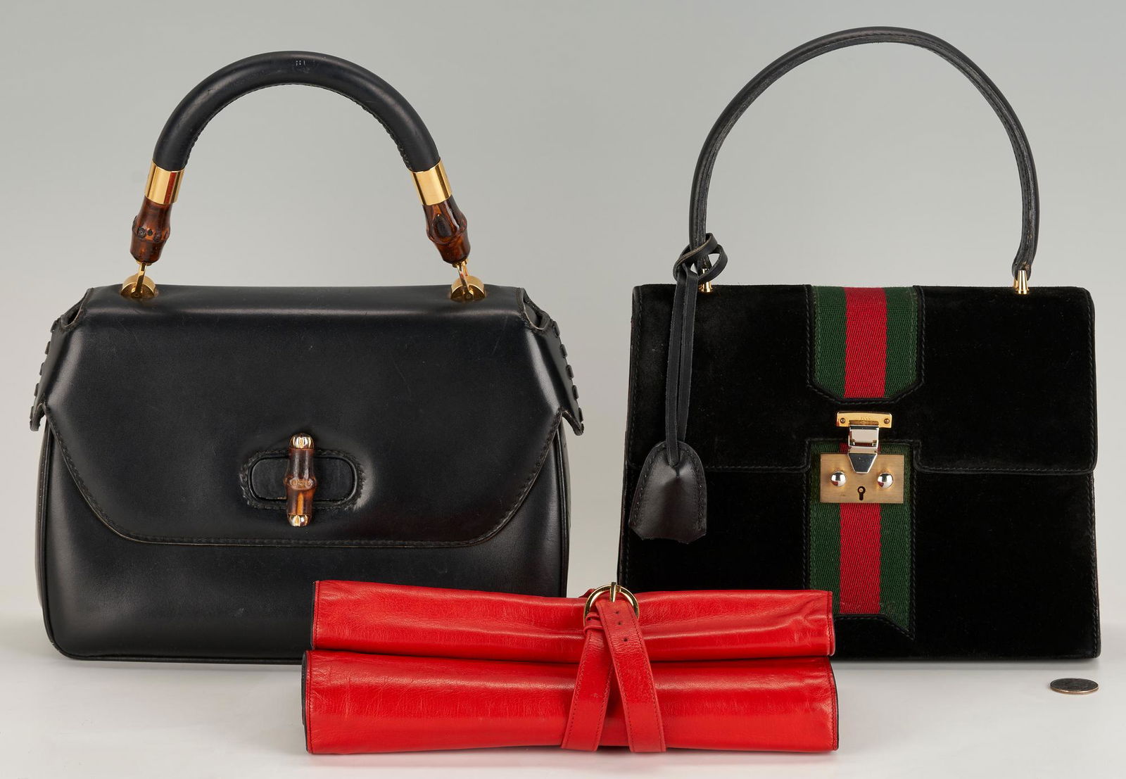 3 Gucci Items, incl. 2 Top Handle Bags, 1 Hanging Toiletry Bag (1 of 15)