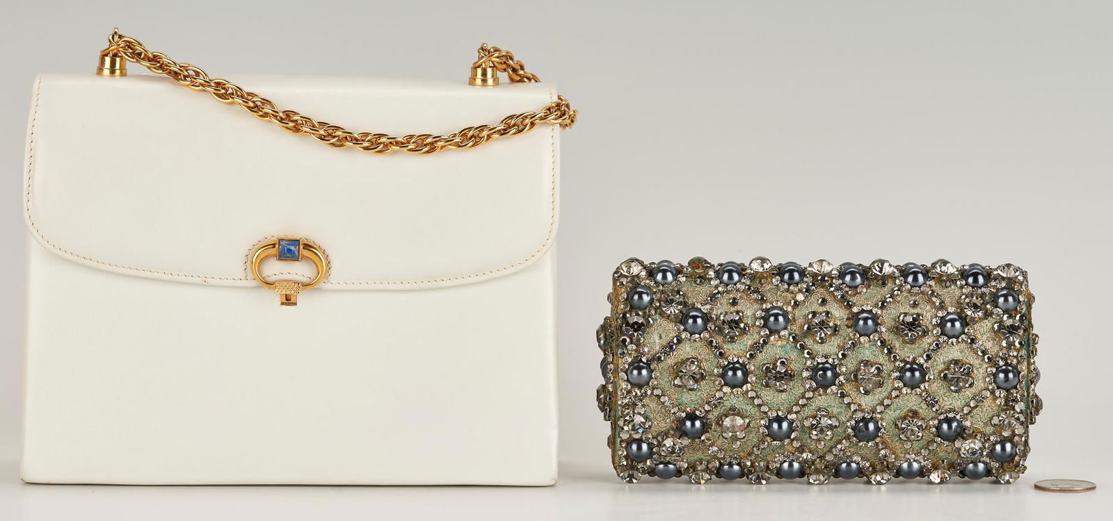 Gucci Jeweled Clutch plus Leather Chain Link Top Strap Bag (1 of 8)