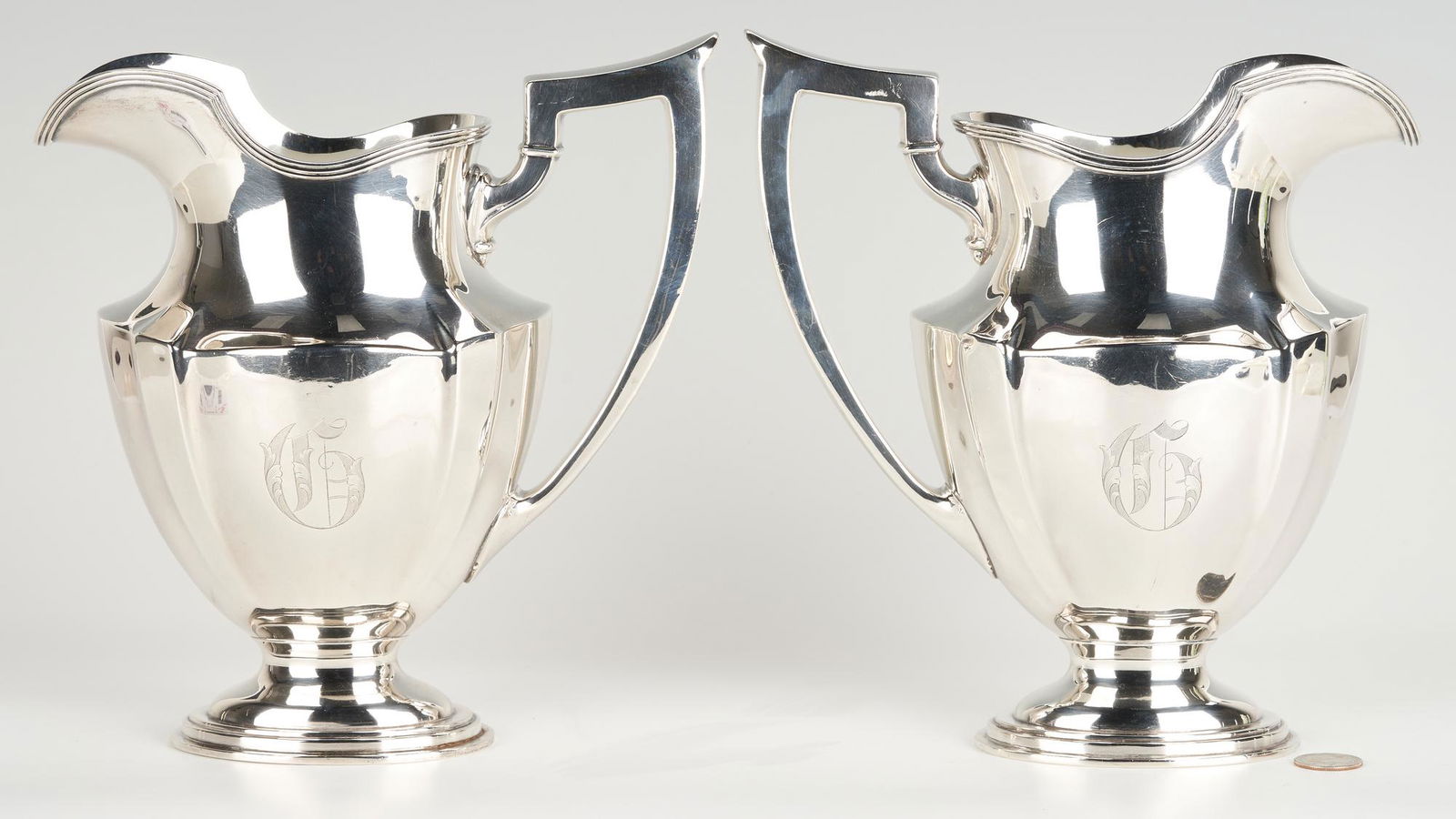 2 Gorham Plymouth Sterling Silver Water Pitchers (1 of 9)