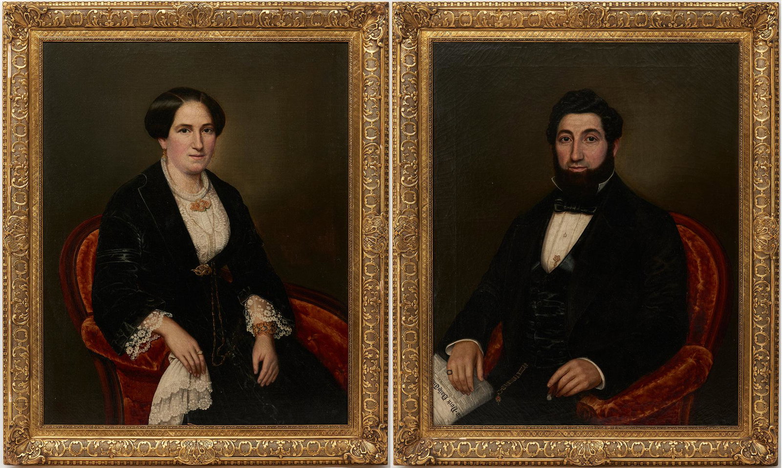 Portraits of a New York Lady & Gentleman, c. 1855 (1 of 19)