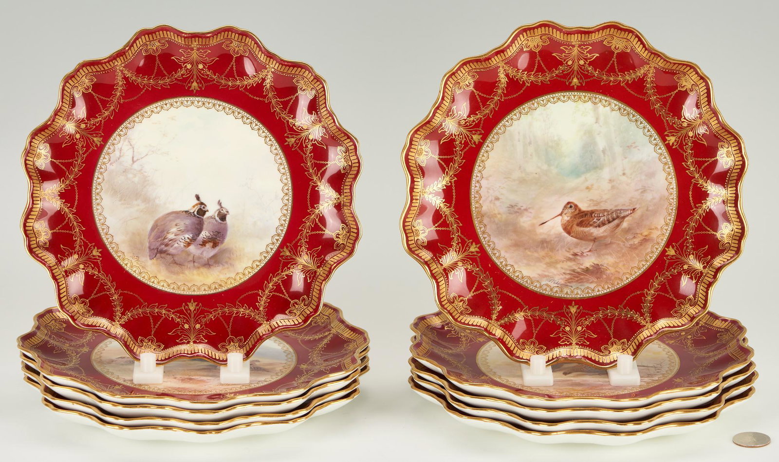10 Royal Doulton Game Bird Cabinet/Dessert Plates, S. Wilson (1 of 17)