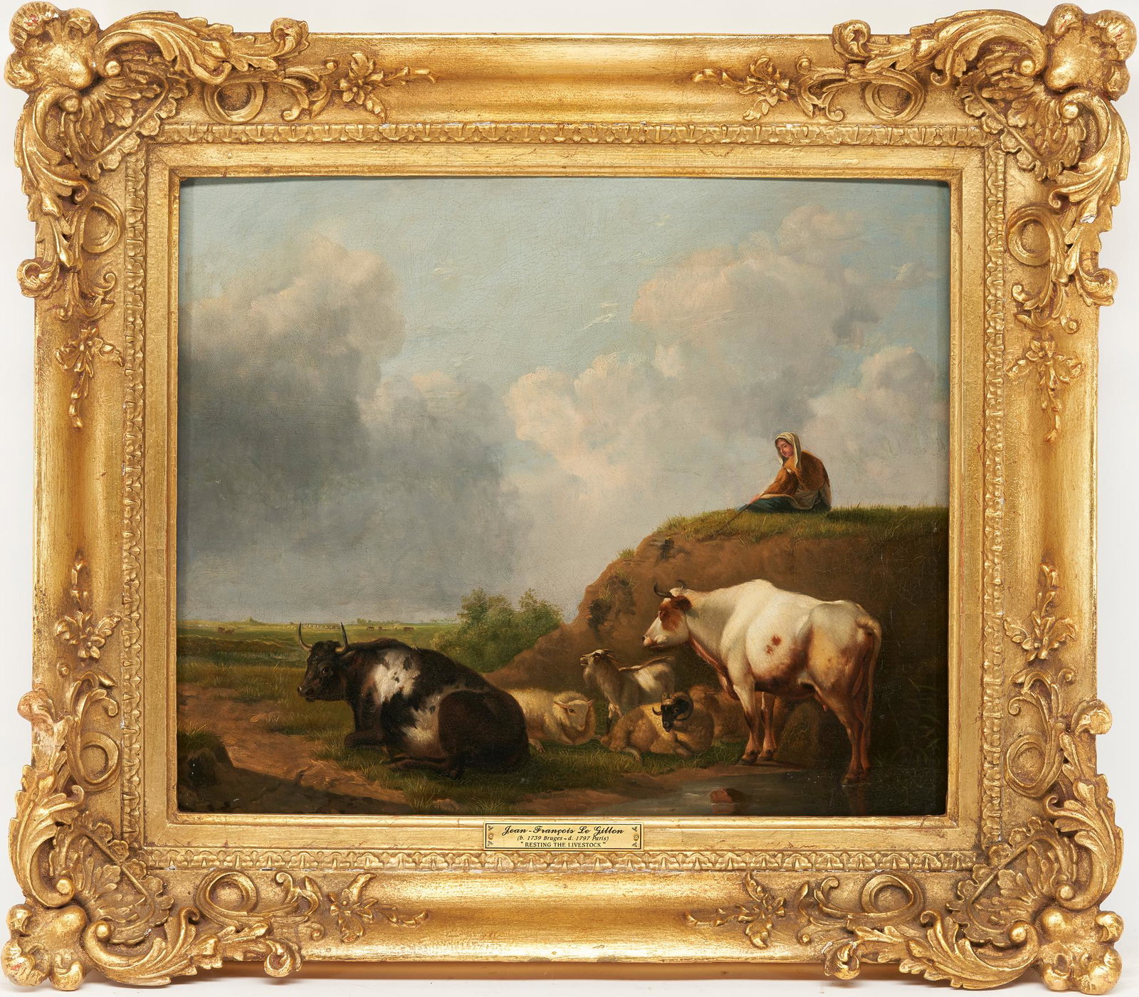Attr. Jean Francois Legillon O/B Pastoral Painting (1 of 11)