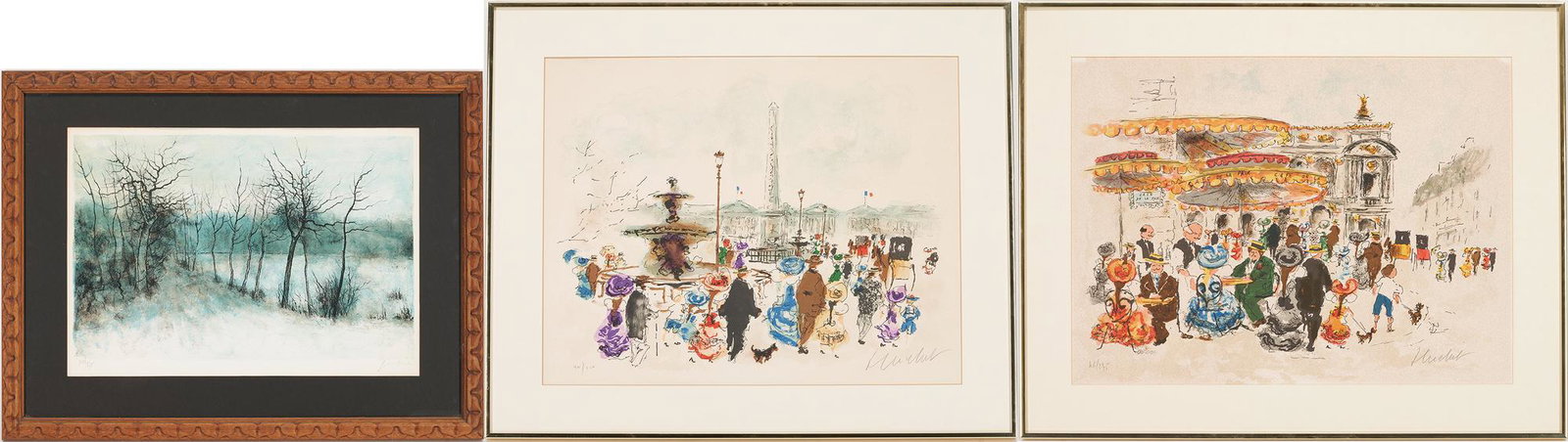 3 French Midcentury Color Lithographs: Gantner & Huchet (1 of 20)