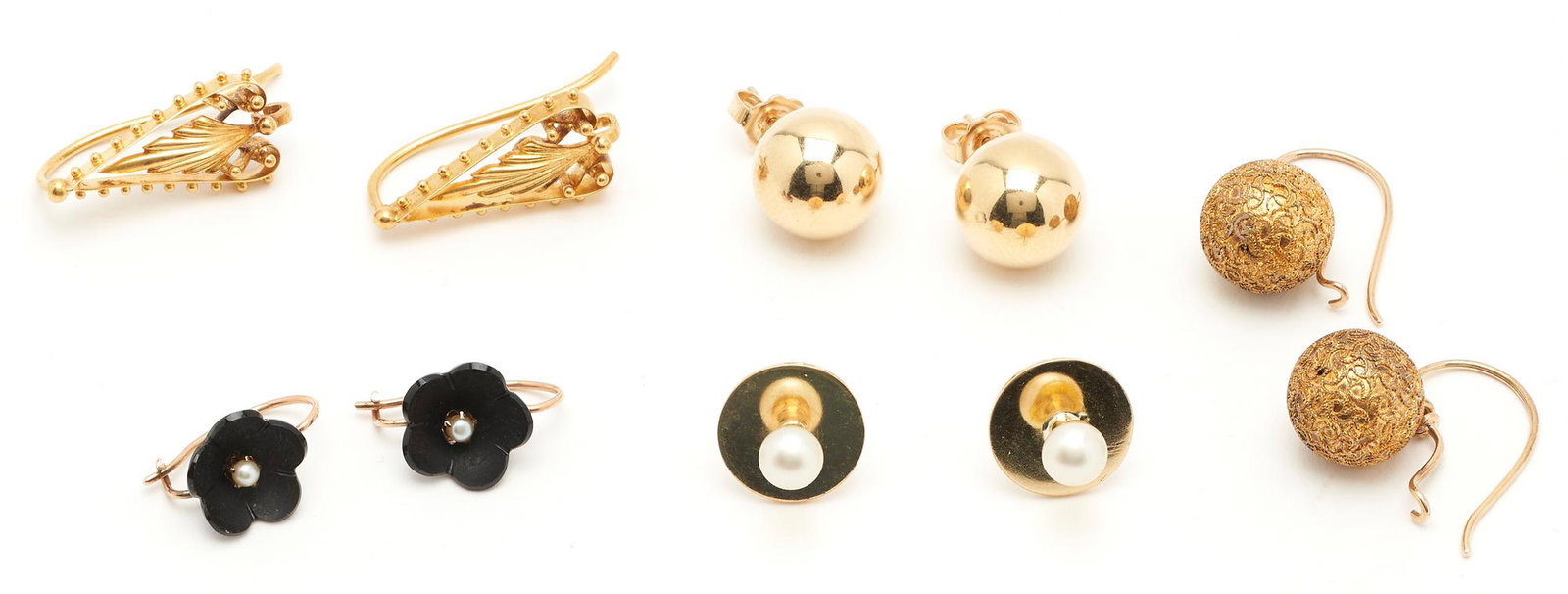 5 Prs. Gold & Gemstone Earrings, incl. Tiffany (1 of 7)