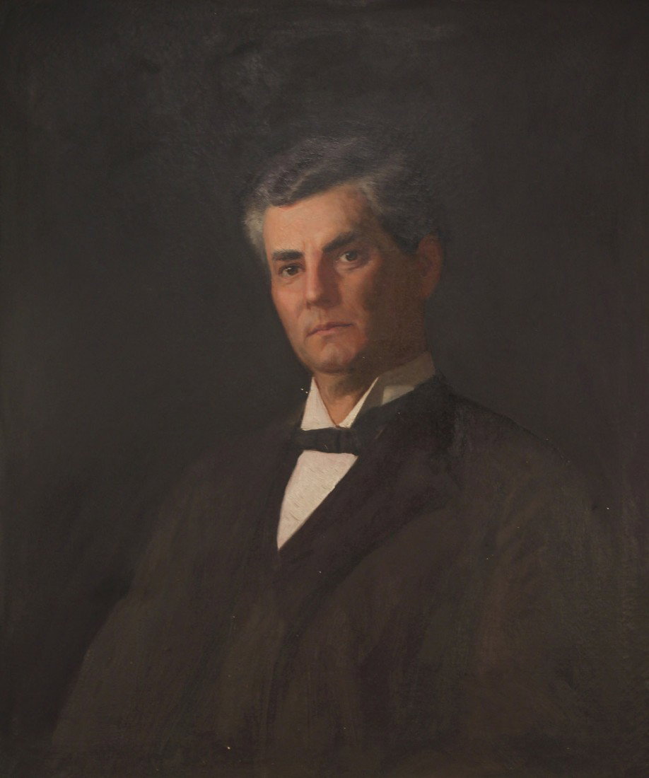 Portrait of Joseph Carlos Rich, Mayor of Mobile: Oil on canvas portrait, unsigned but possibly by Nicola Marschall (Alabama/Kentucky, 1829-1917), of Joseph Carlos Rich, born 1859 to Sterling Brown Rich of Wilson county, Tennessee, and his wife, Anna