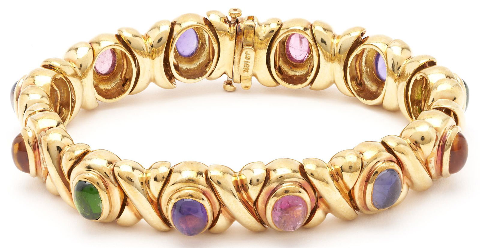 18K Gold & Gemstone Bracelet (1 of 6)