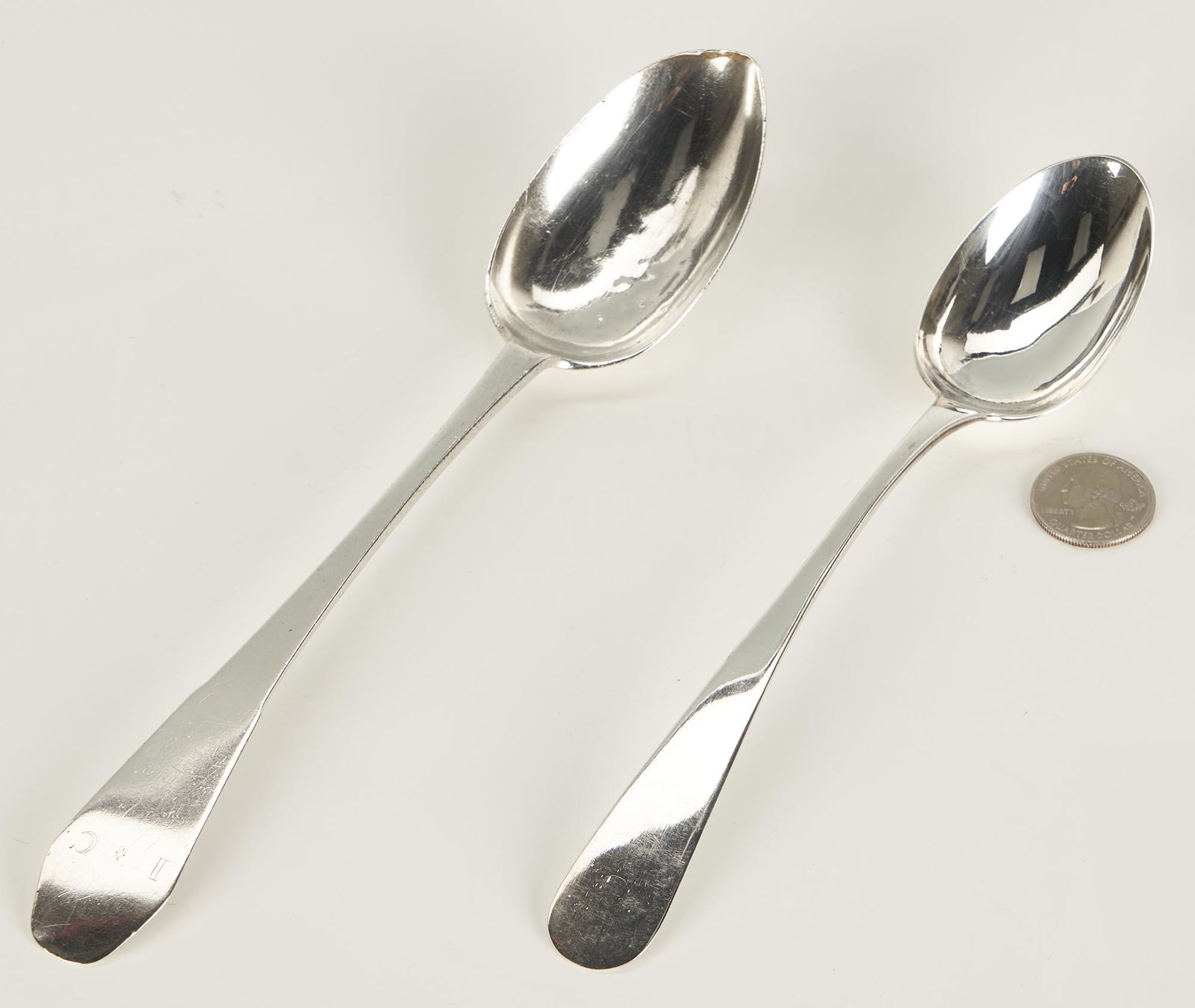 2 Early Kentucky Tablespoons, Alexander Frazer & Thomas Philips (1 of 4)