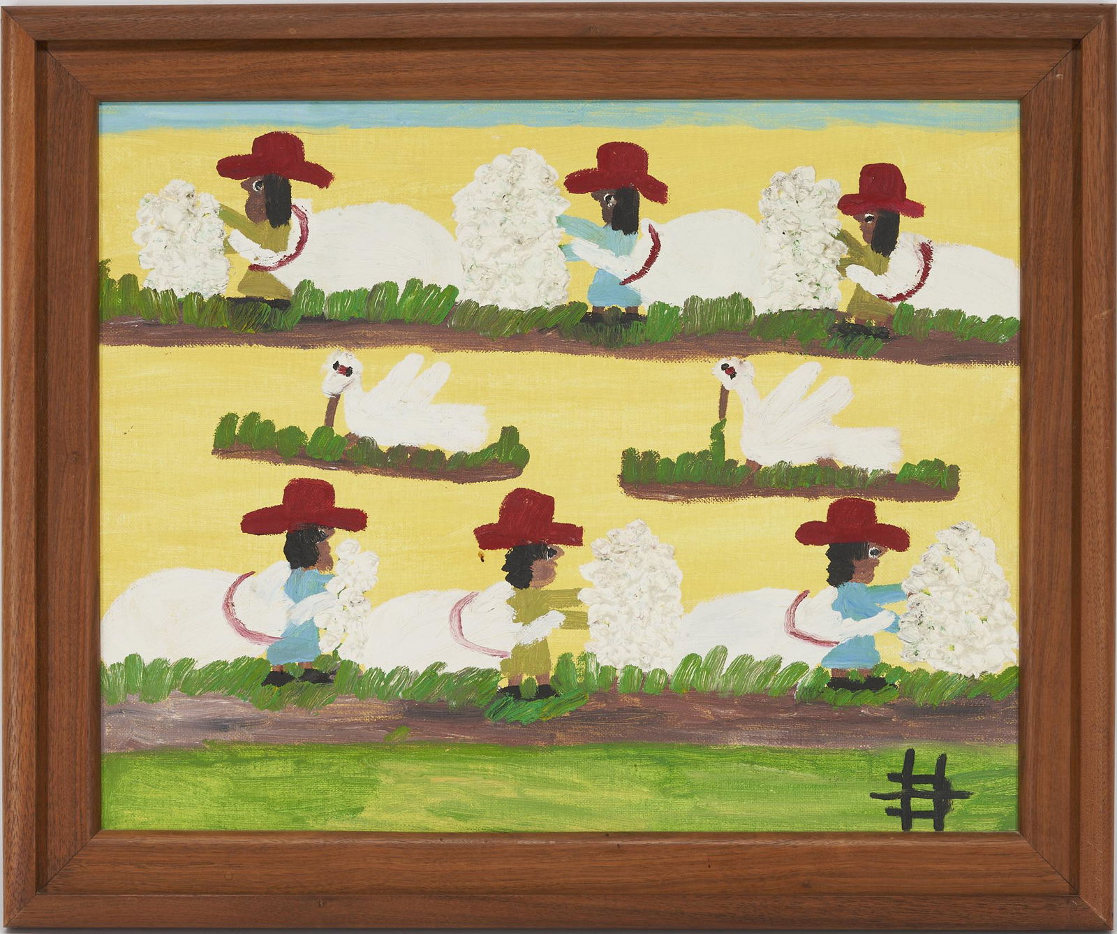 Clementine Hunter Painting, Picking Cotton (1 of 9)