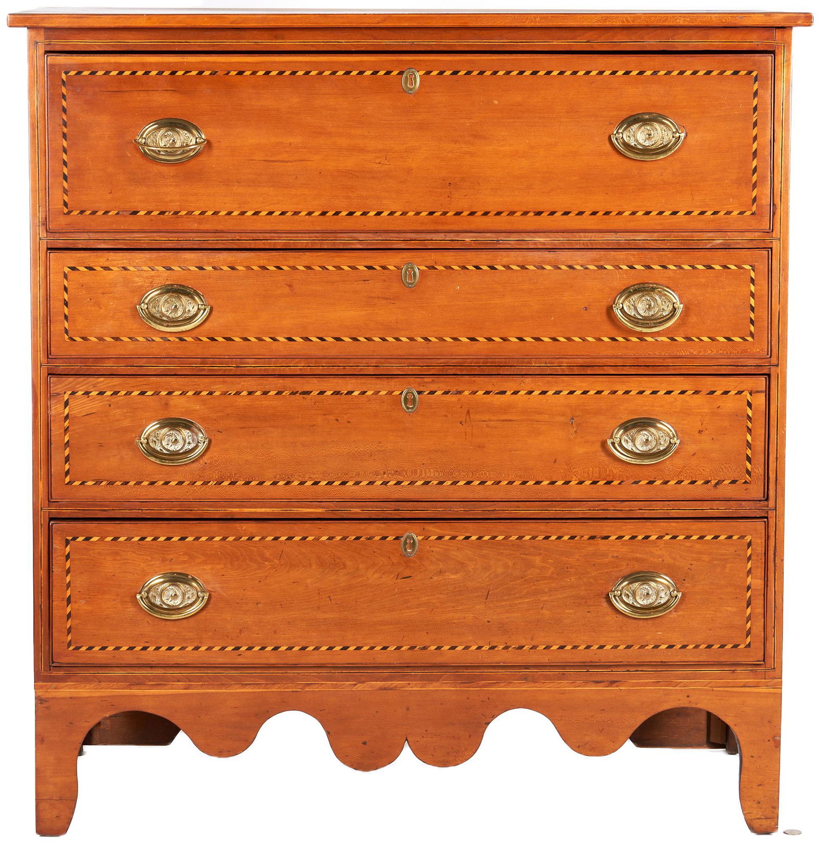 East Tennessee Federal Cherry Inlaid Chest of Drawers (1 of 17)