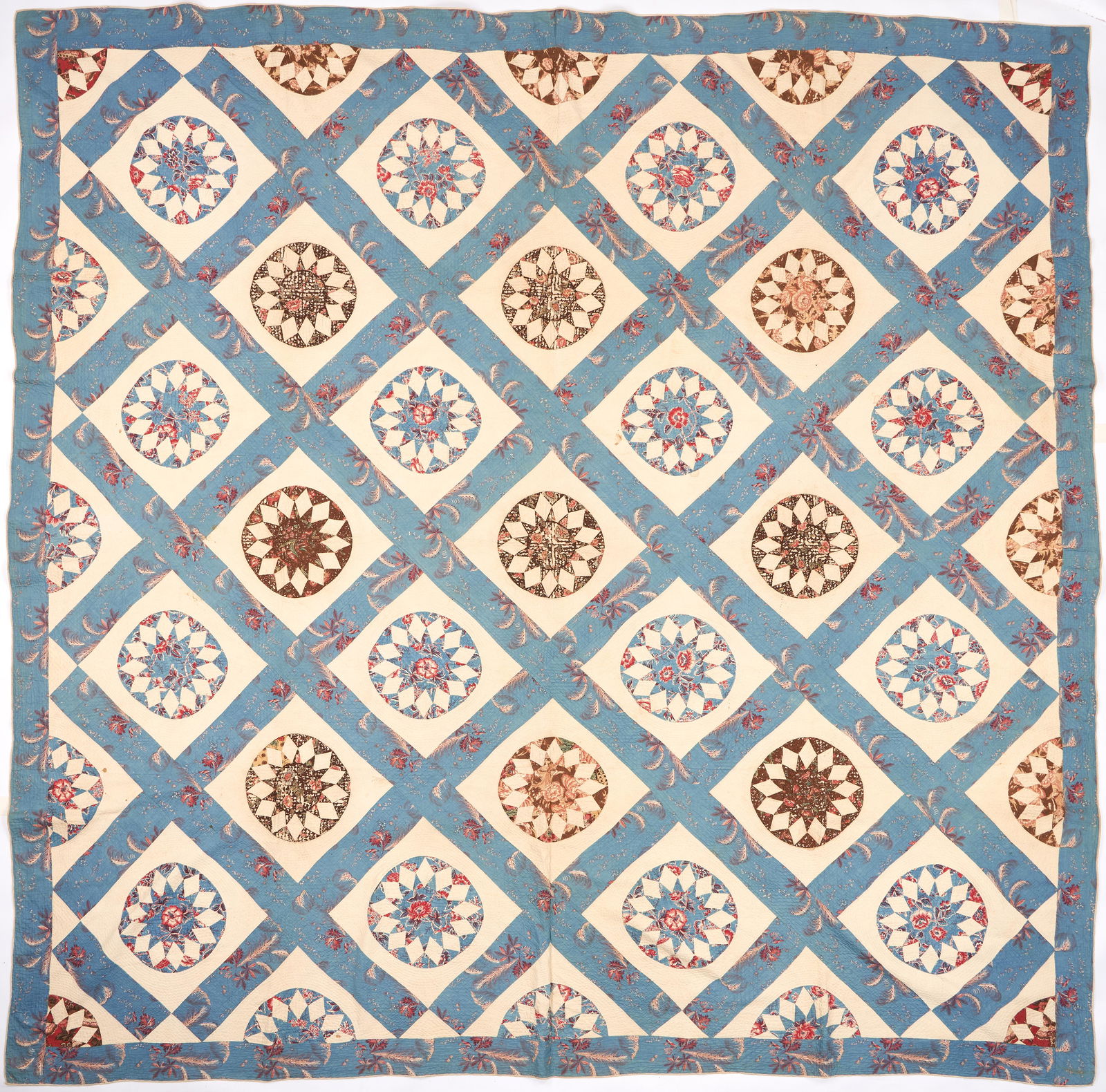 Mid-Atlantic Sunburst Quilt c. 1830 (1 of 13)