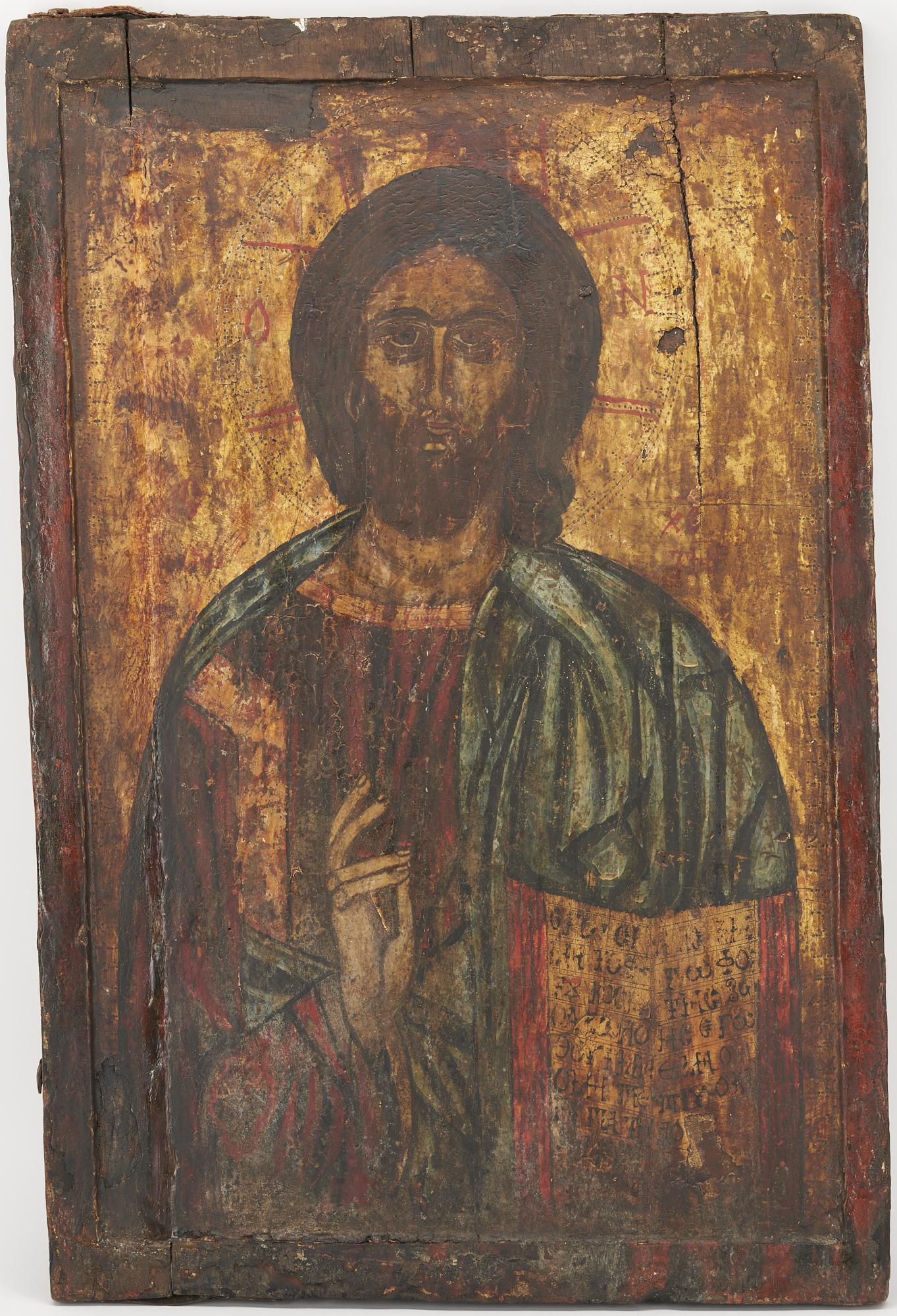 Large Russian Tempura Icon, Christ Pantocrator (1 of 8)